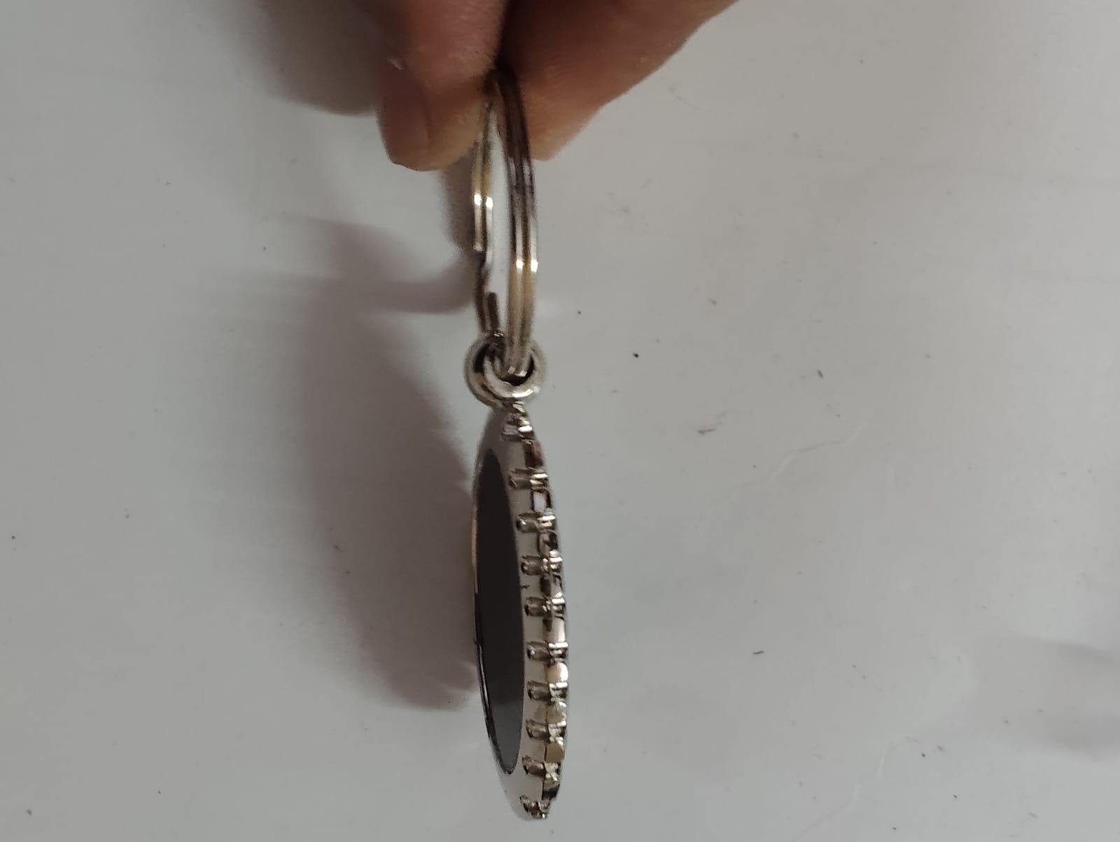 Metallic Round Keychain