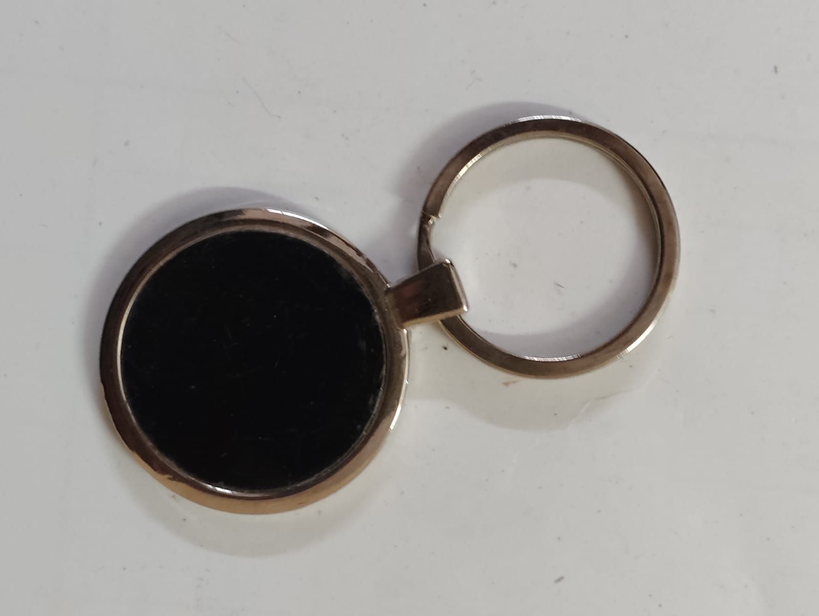 Metallic Round Keychain