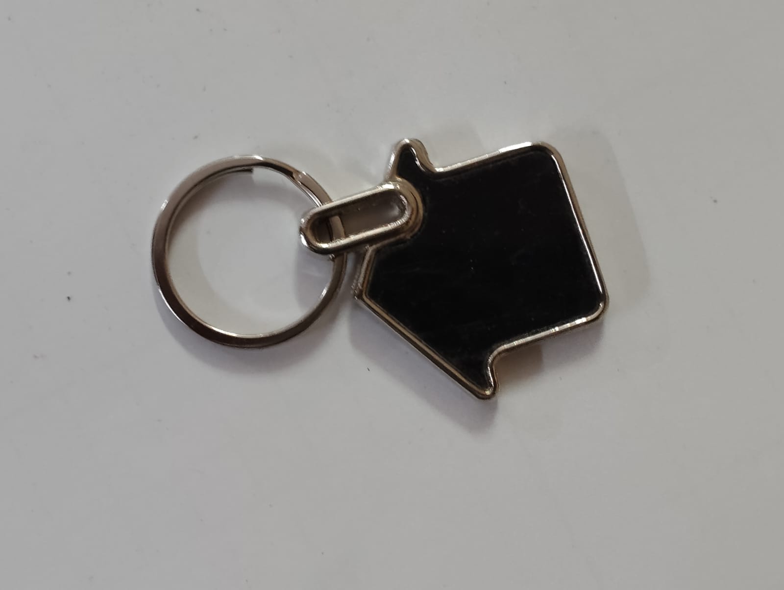 House-Shaped Metal Keychain