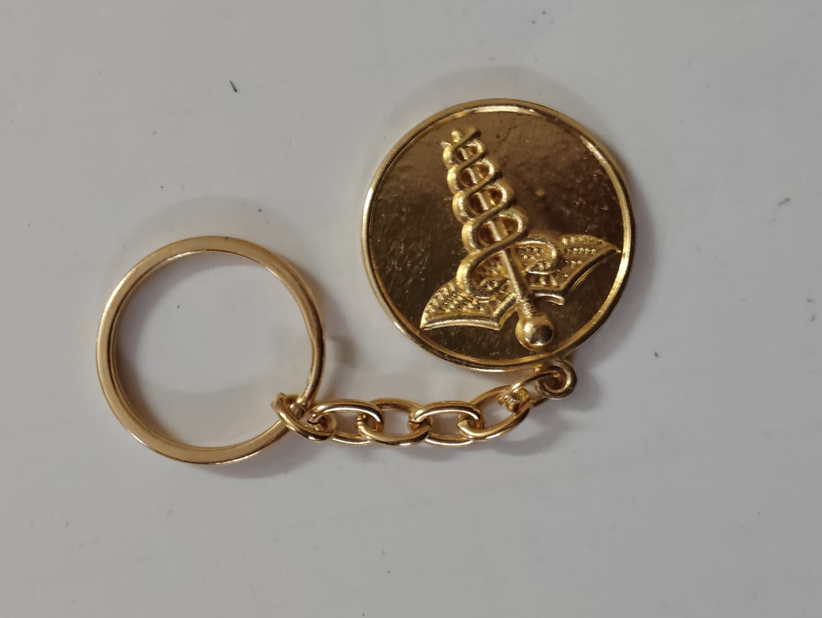 Gold Medical Symbol Keychain
