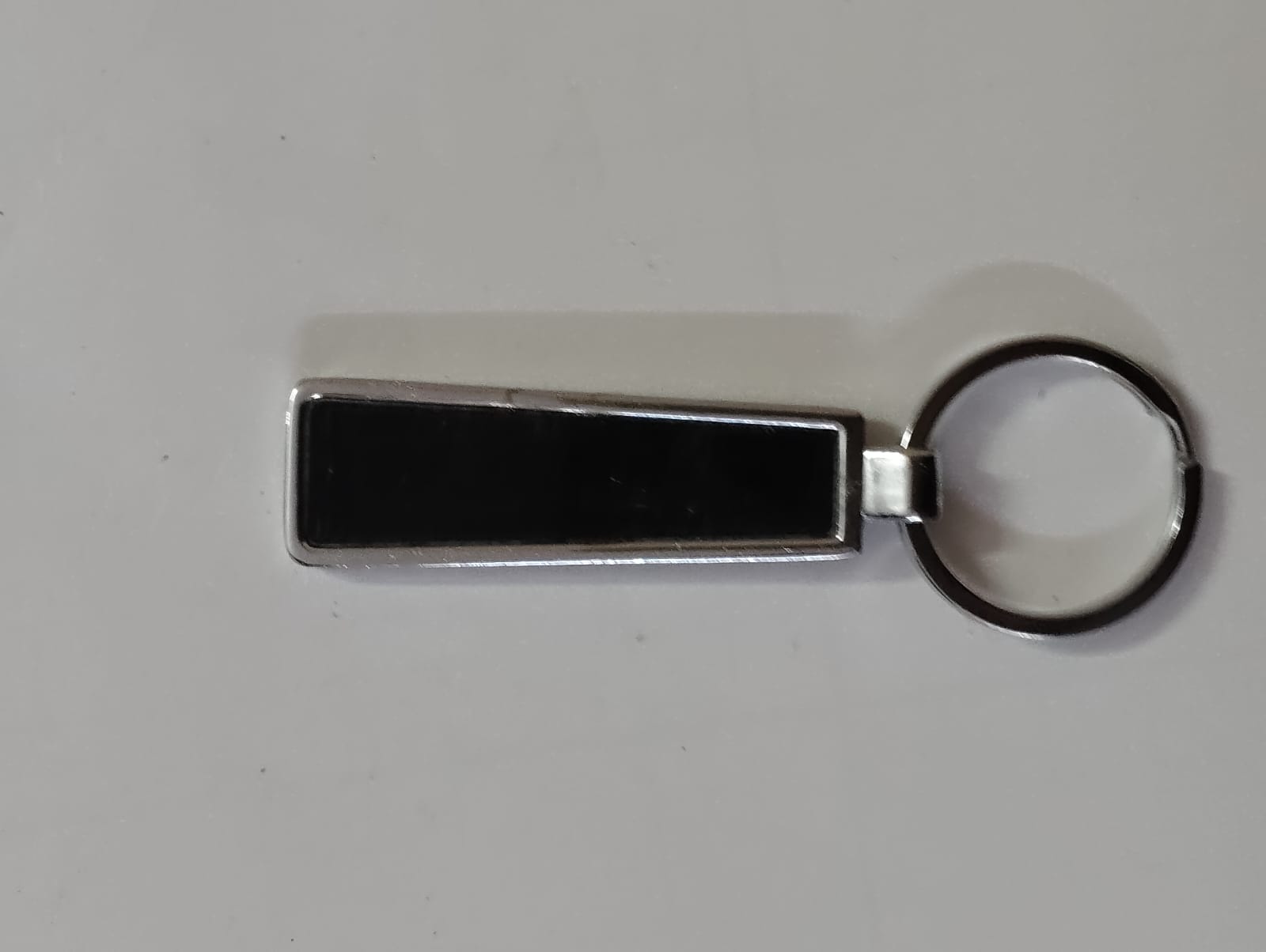 Sleek Black Metal Keychain