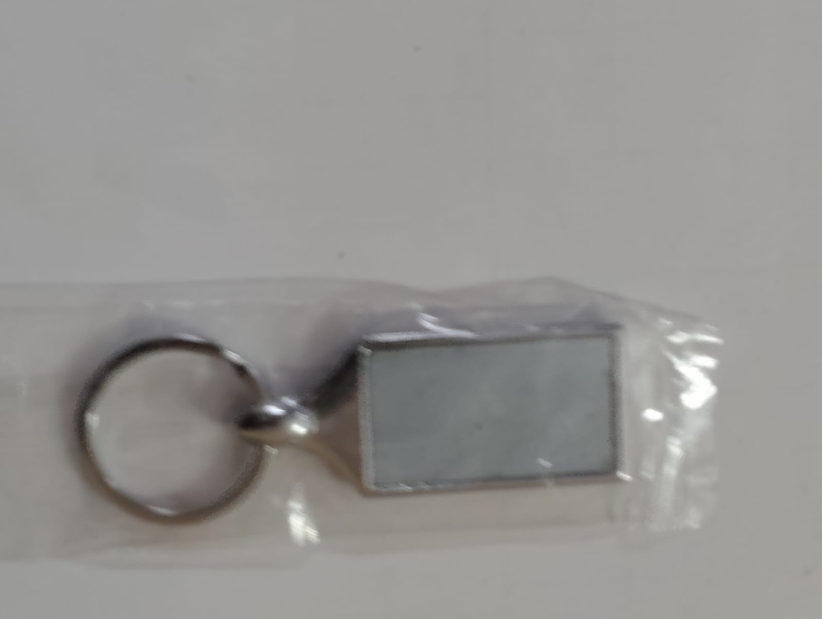 Metallic Rectangle Keychain