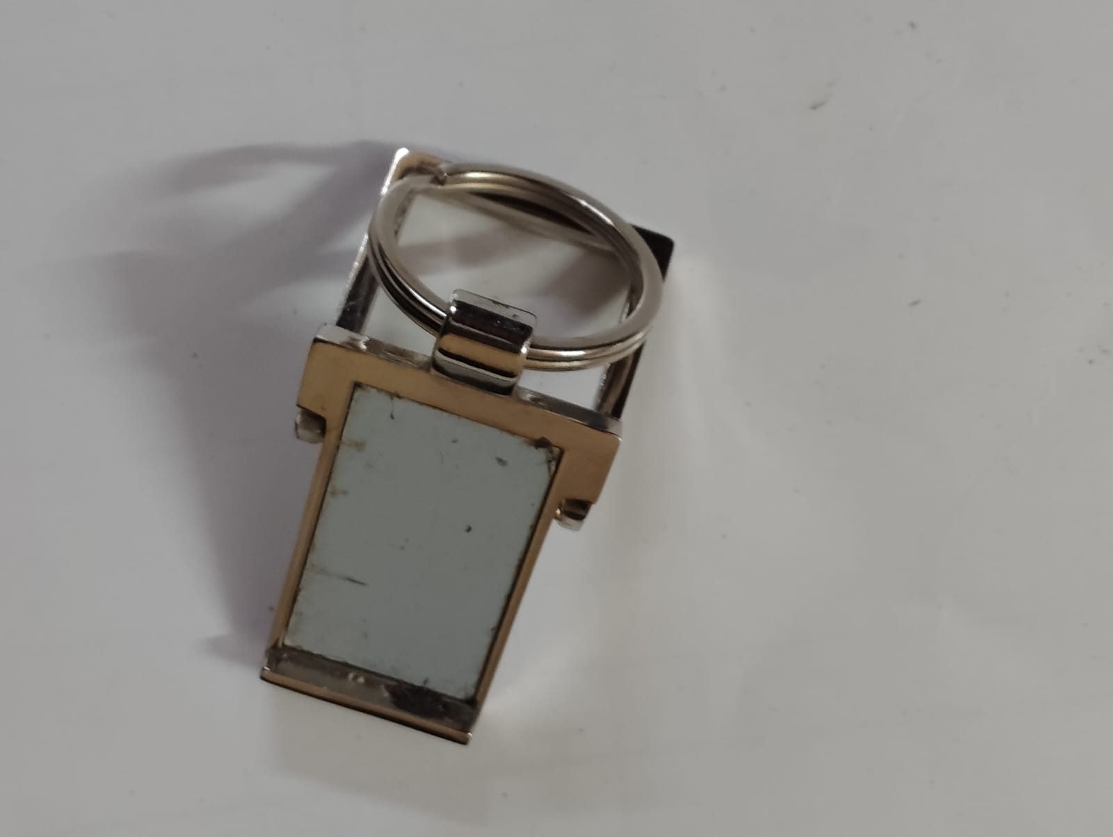 Metallic Rectangle Keychain