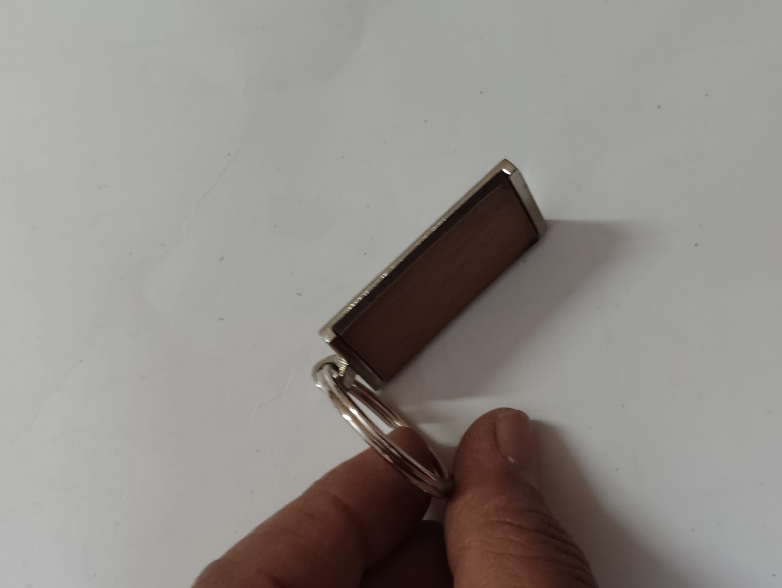 Metallic Rectangle Keychain