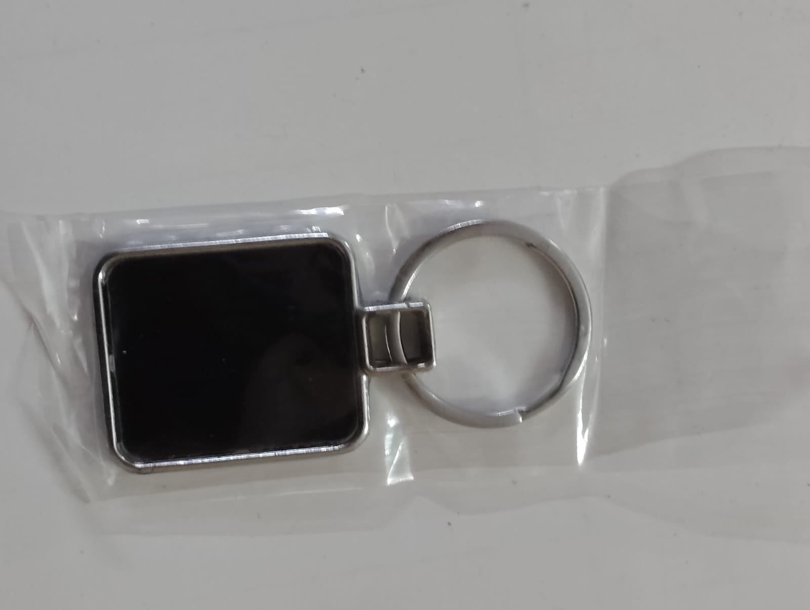 Square Metal Keychain