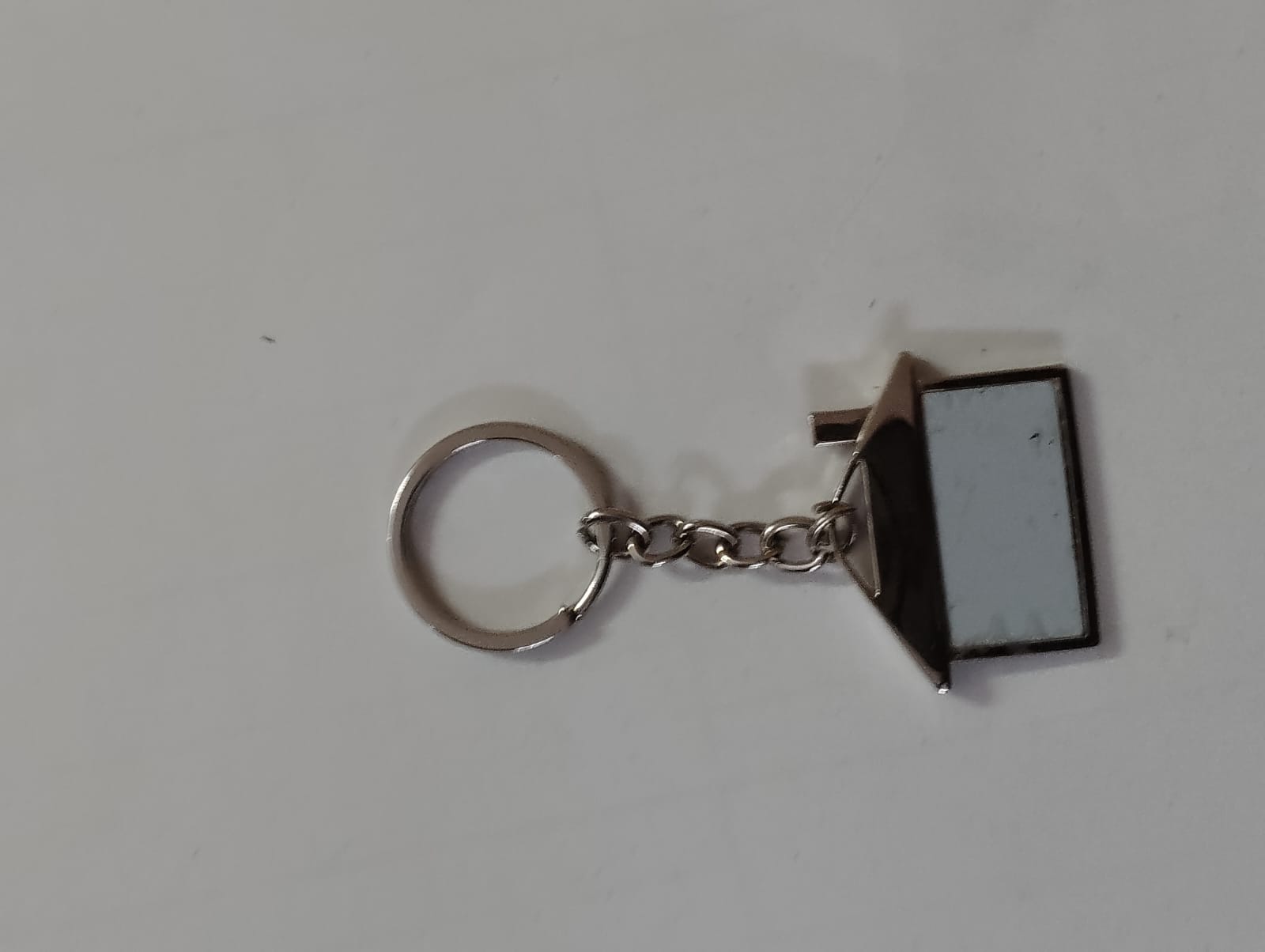 House-Shaped Metal Keychain