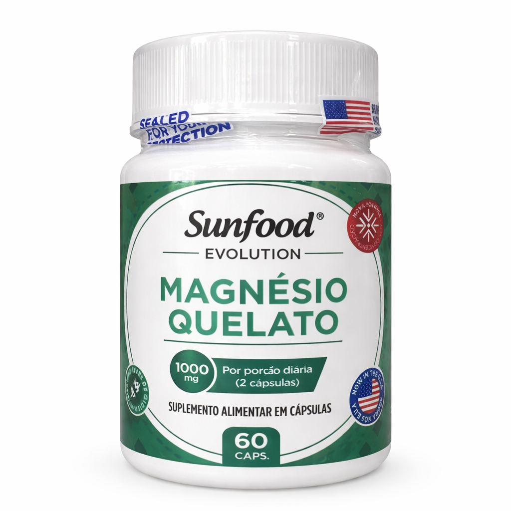 Magnésio Quelato Sunfood Evolution