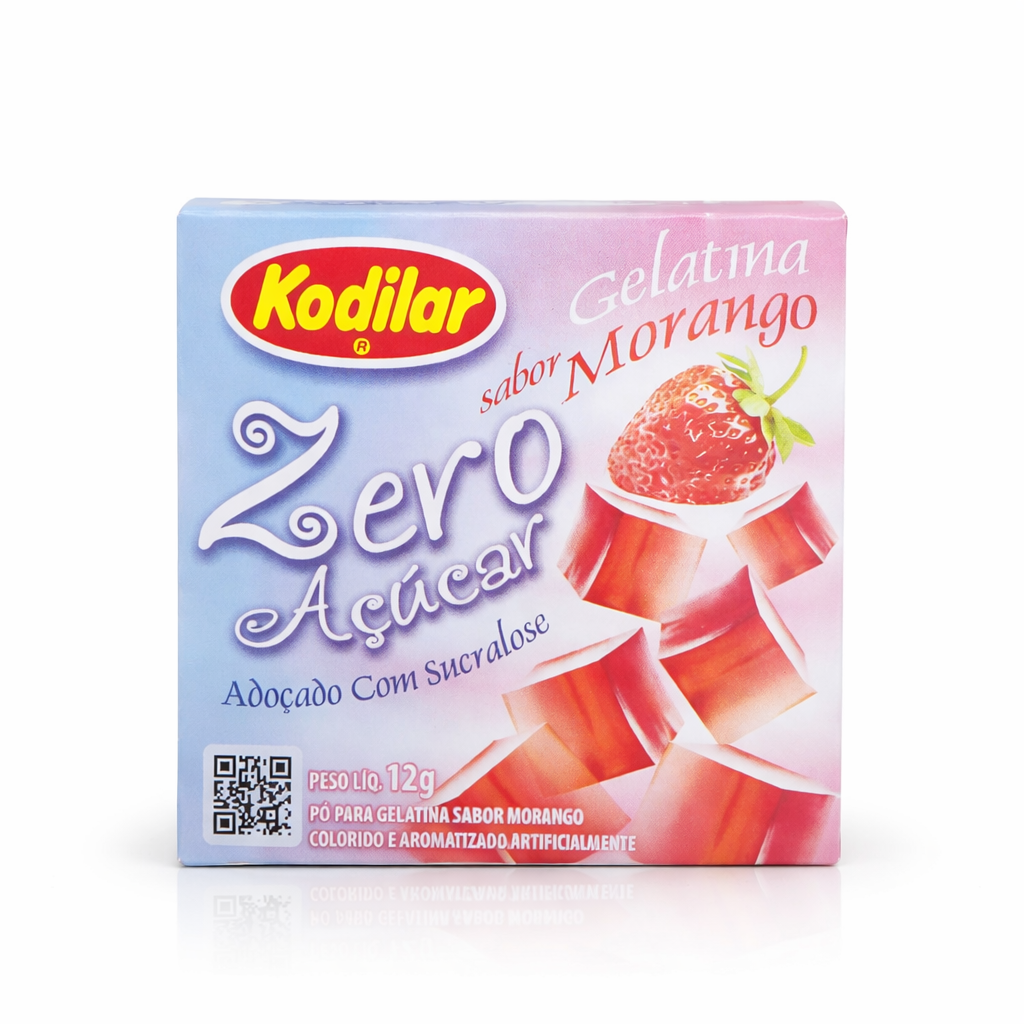 Gelatina Zero Açúcar Sabor Morango Kodilar