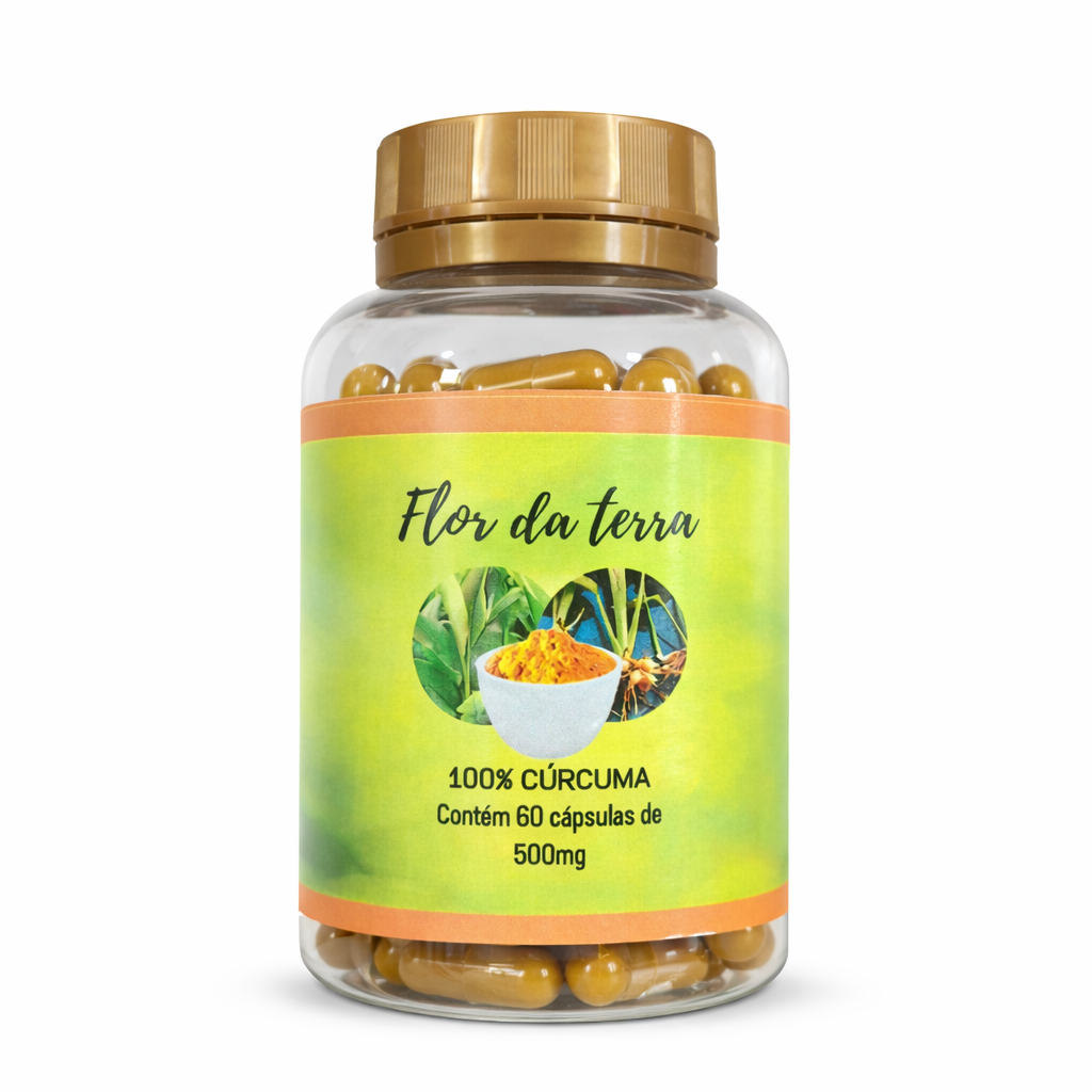Cápsulas de Cúrcuma Flor da Terra