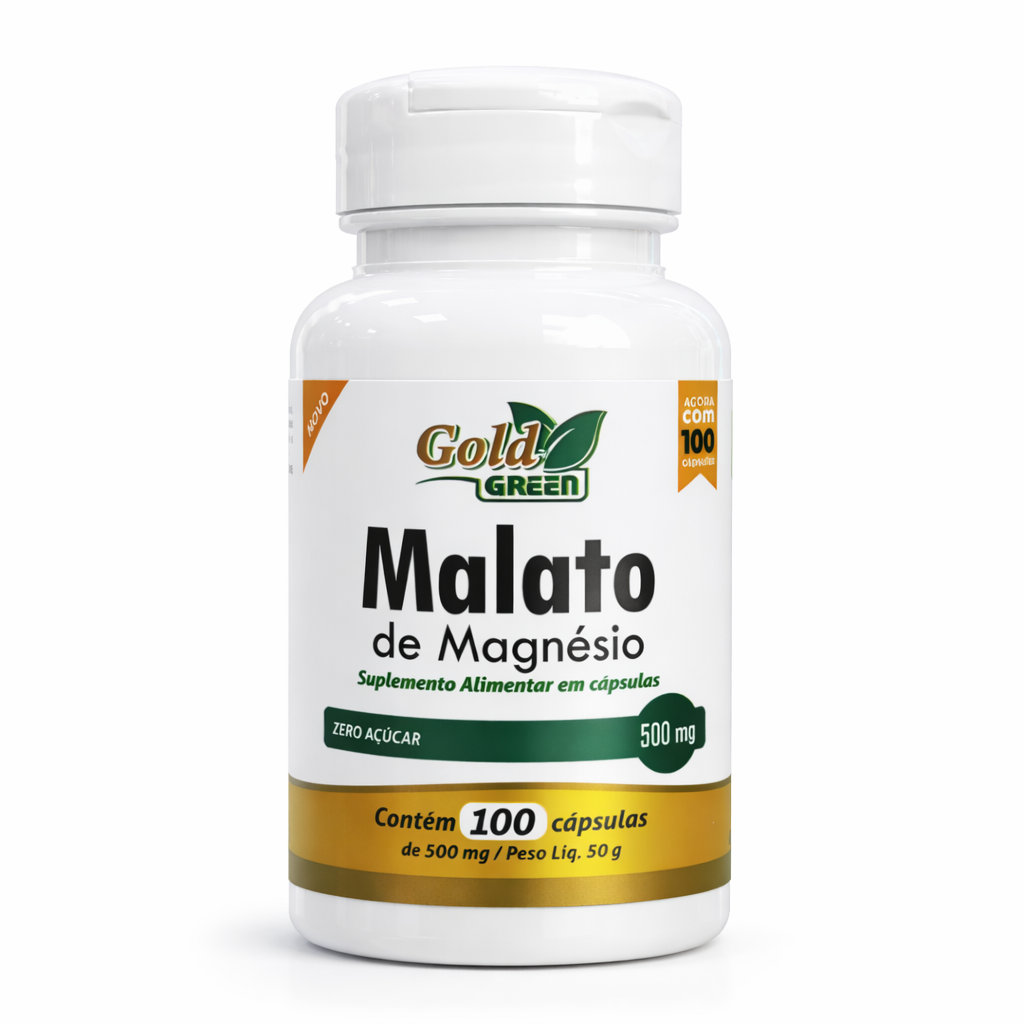 Malato de Magnésio 500mg Gold Green