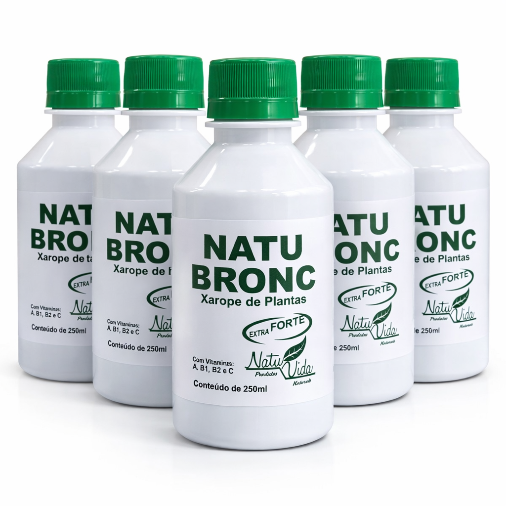kit 5 Natu Bronc Xarope de Plantas