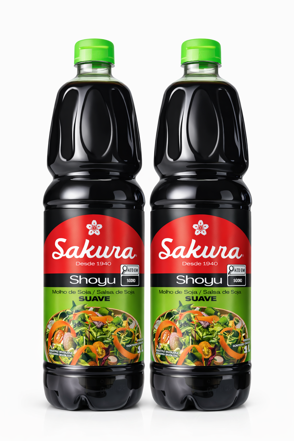 Shoyu Sakura Suave 1L - Pack com 2