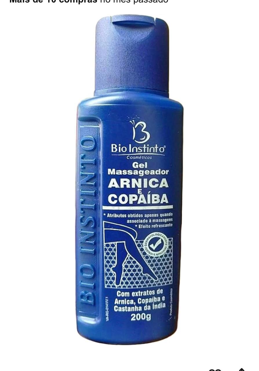 Gel Massageador Arnica Copaíba Bio Instinto 200g