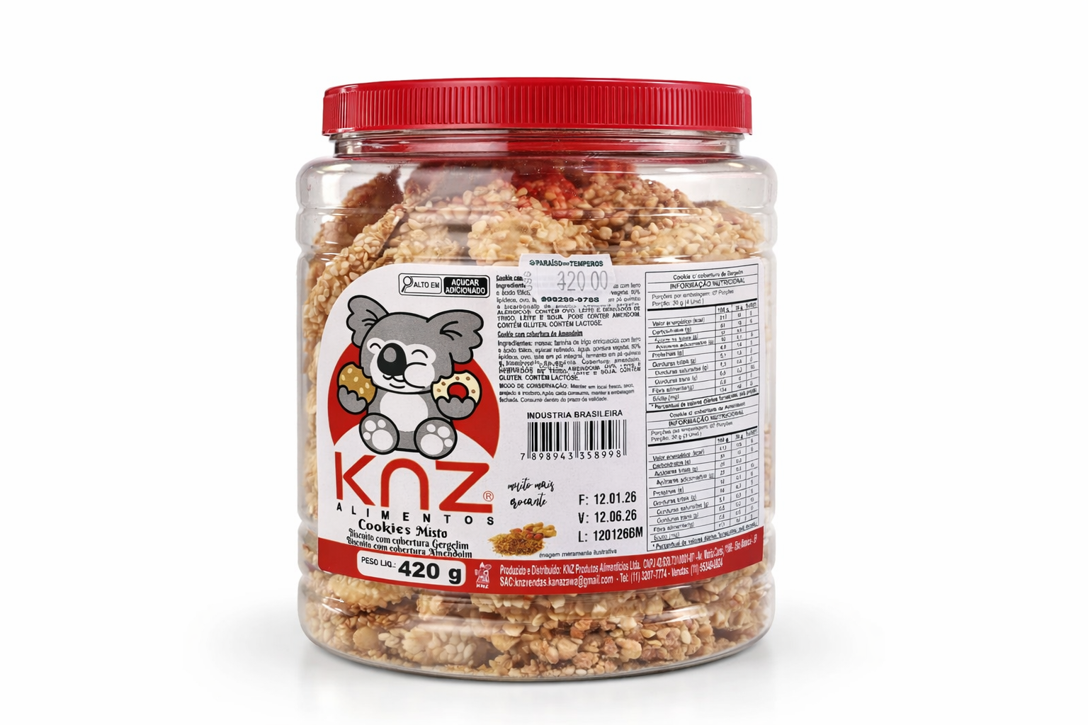 Cookies Integrais KNZ Alimentos