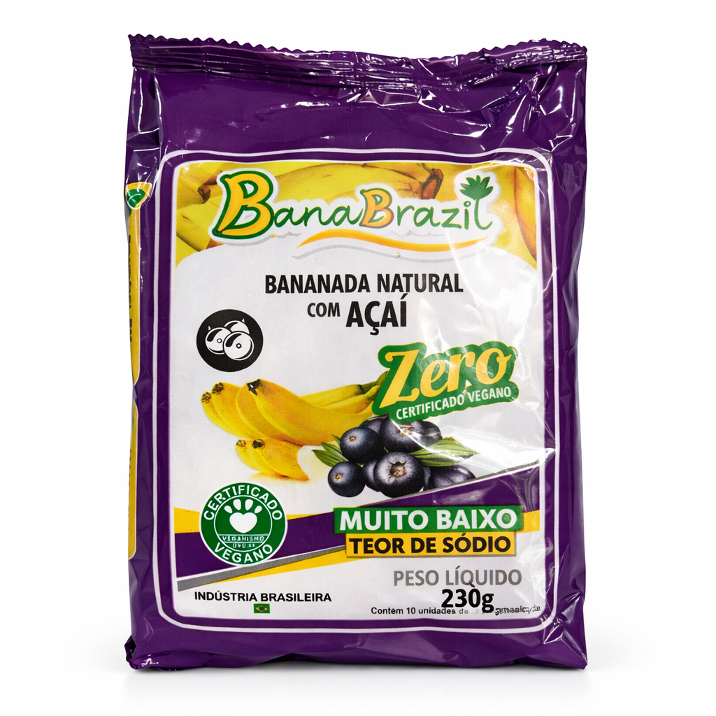 Bananada Natural com Açaí