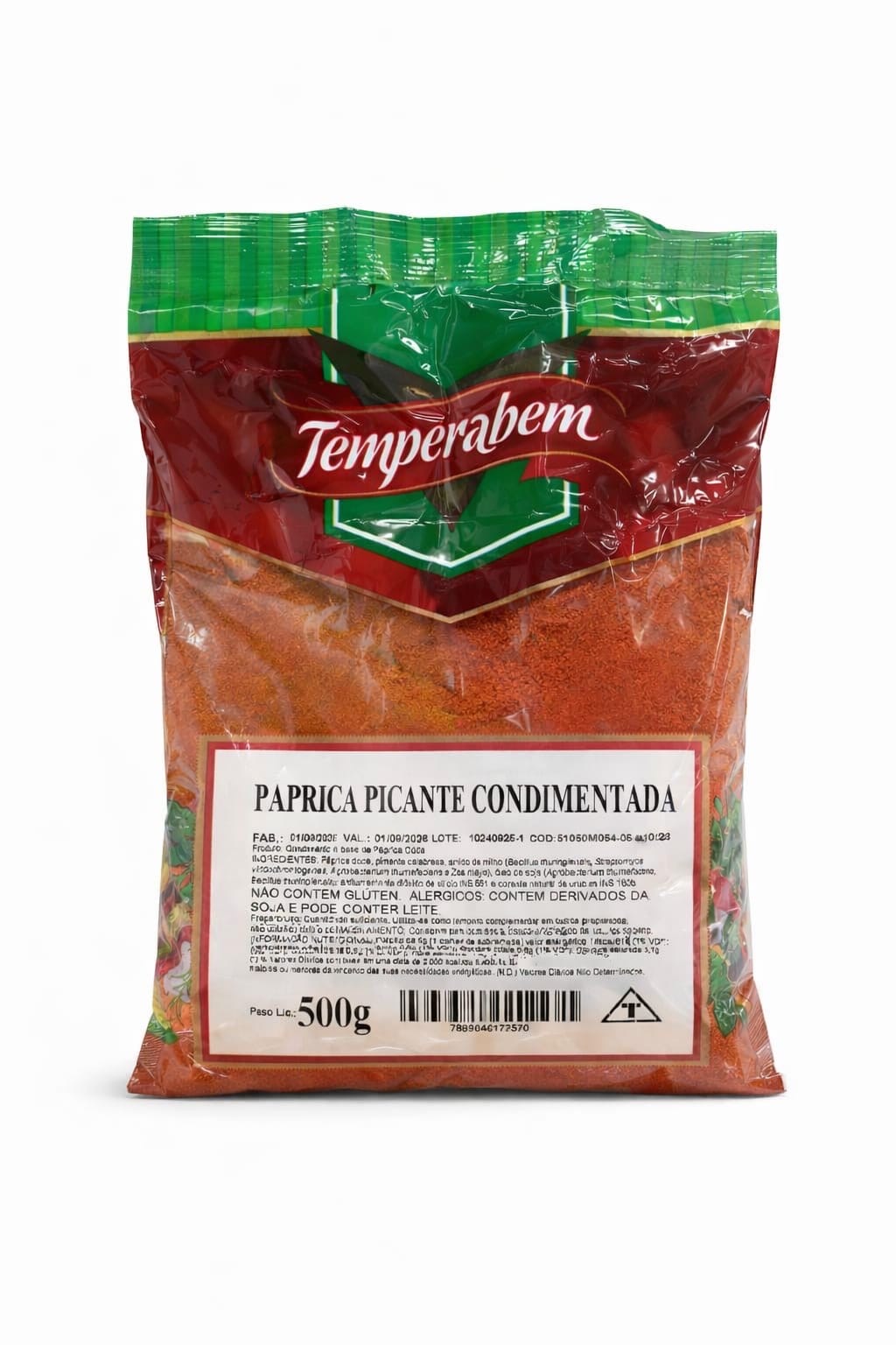 Páprica Picante Condimentada Temperabem 500g