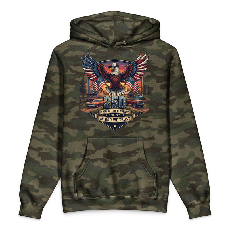 America 250 Eagle/Flag Country Theme Hooded Sweatshirt