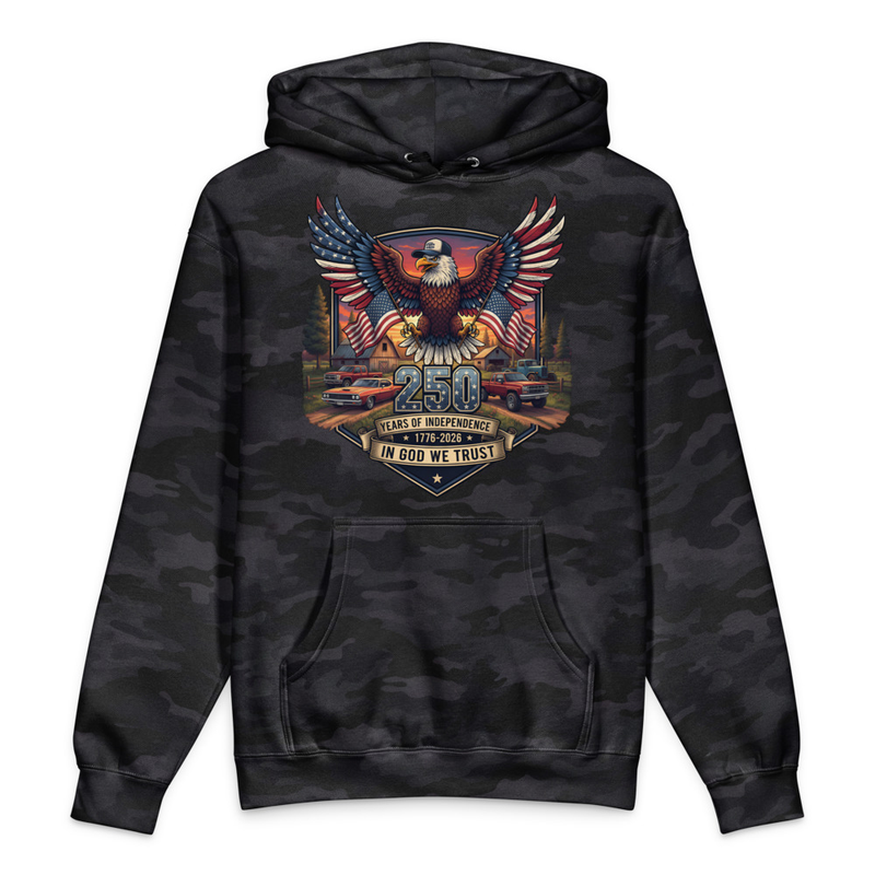 America 250 Eagle/Flag Country Theme Hooded Sweatshirt
