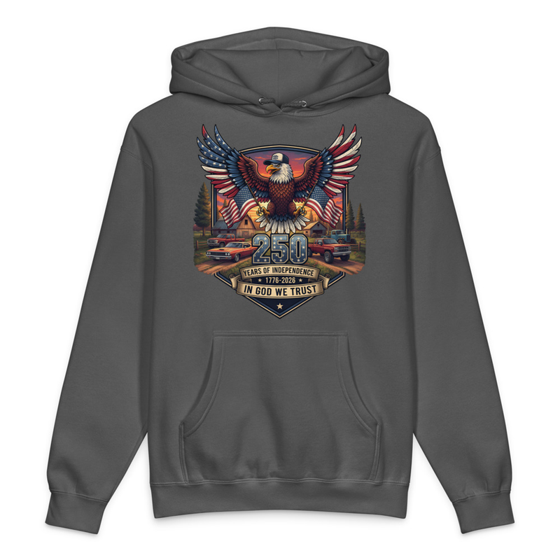 America 250 Eagle/Flag Country Theme Hooded Sweatshirt