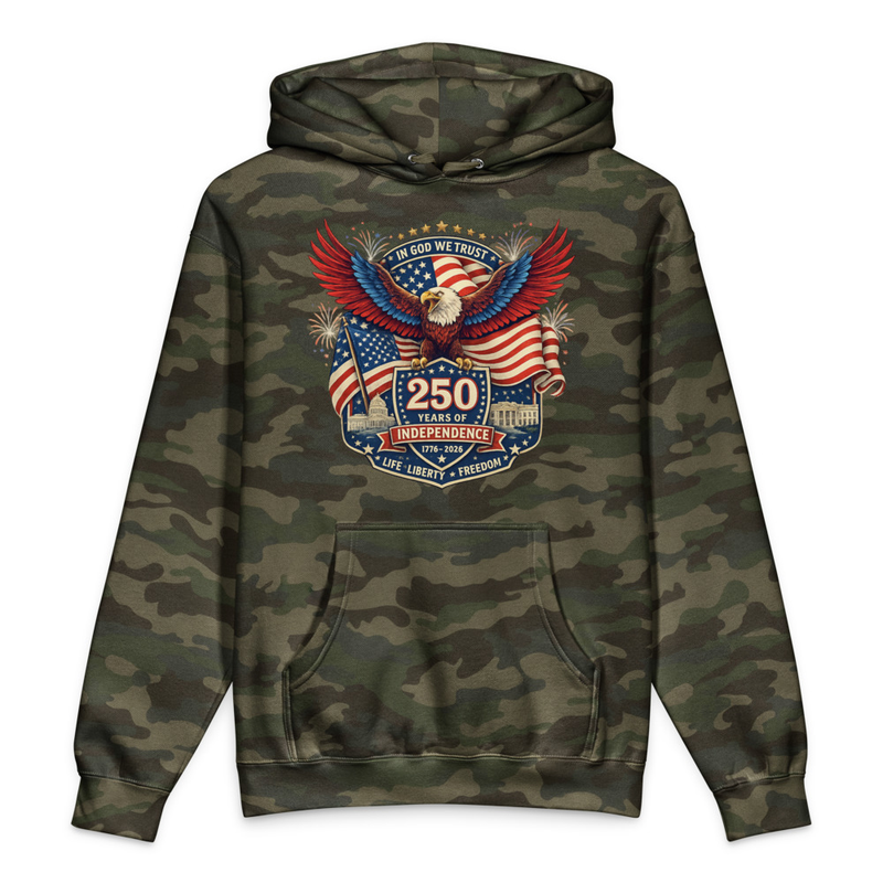 America 250 Eagle/Flag Hooded Sweatshirt