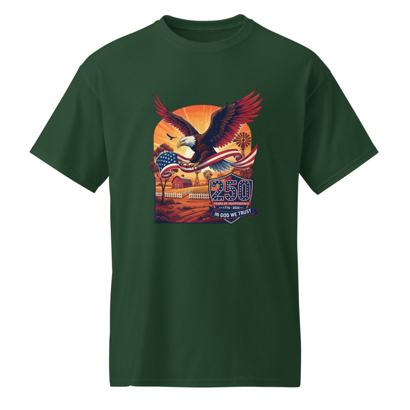 America 250 Eagle/Flag Farm Theme Premium T-Shirt