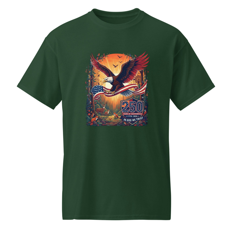 America 250 Eagle/Flag Nature Theme Premium T-Shirt