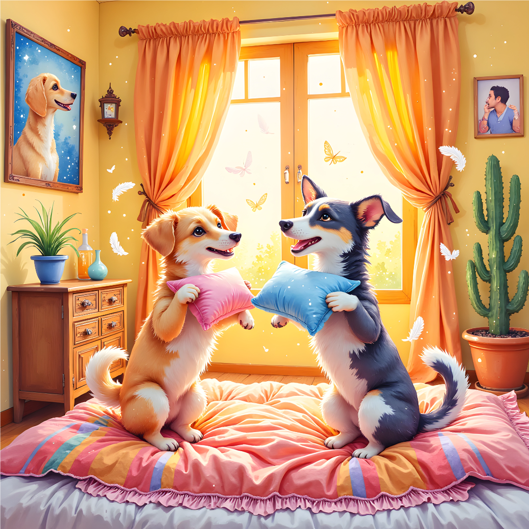 Mascotas Acogedoras en Casa  En el Dormitorio