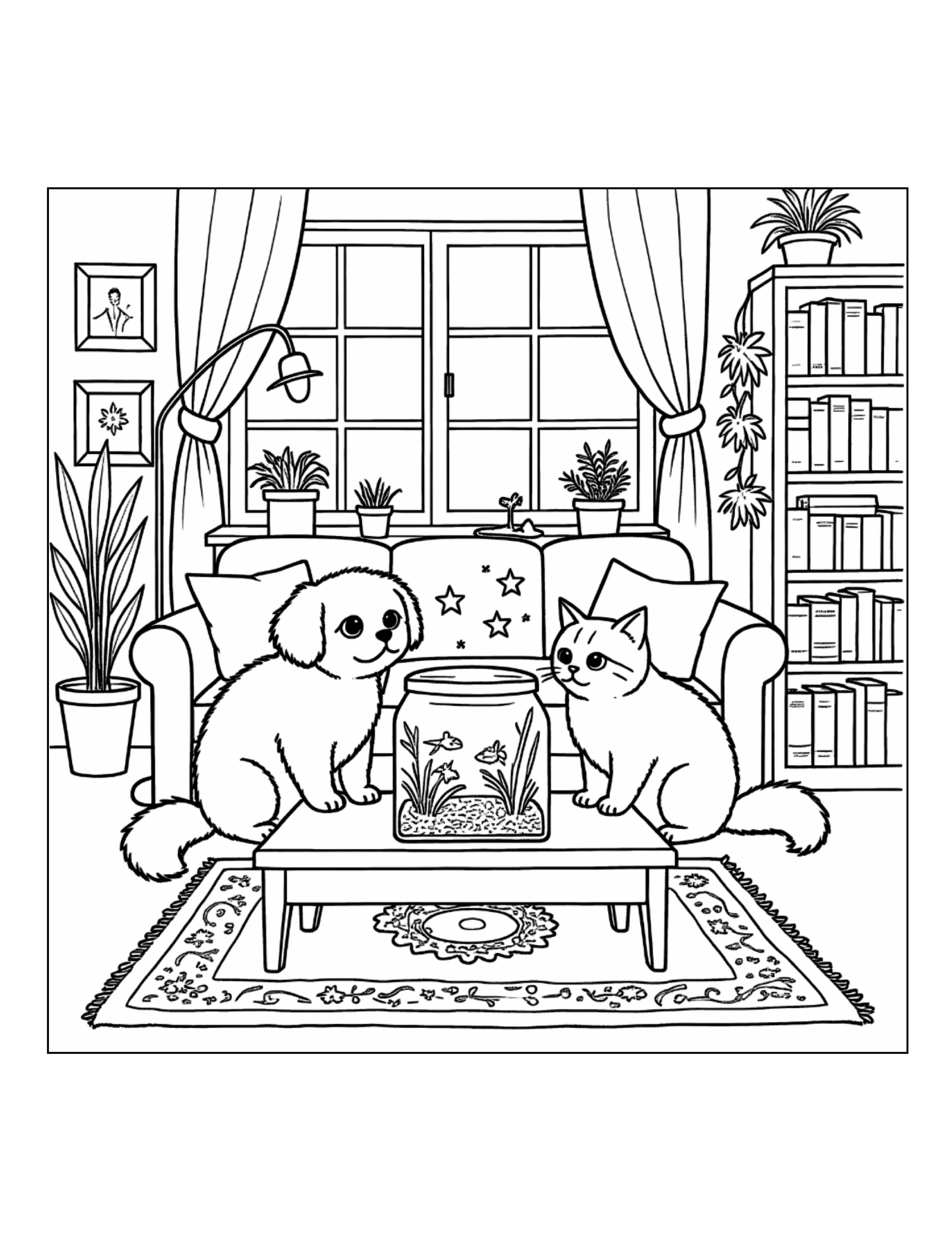 Cozy Pets at Home: In the Living Room