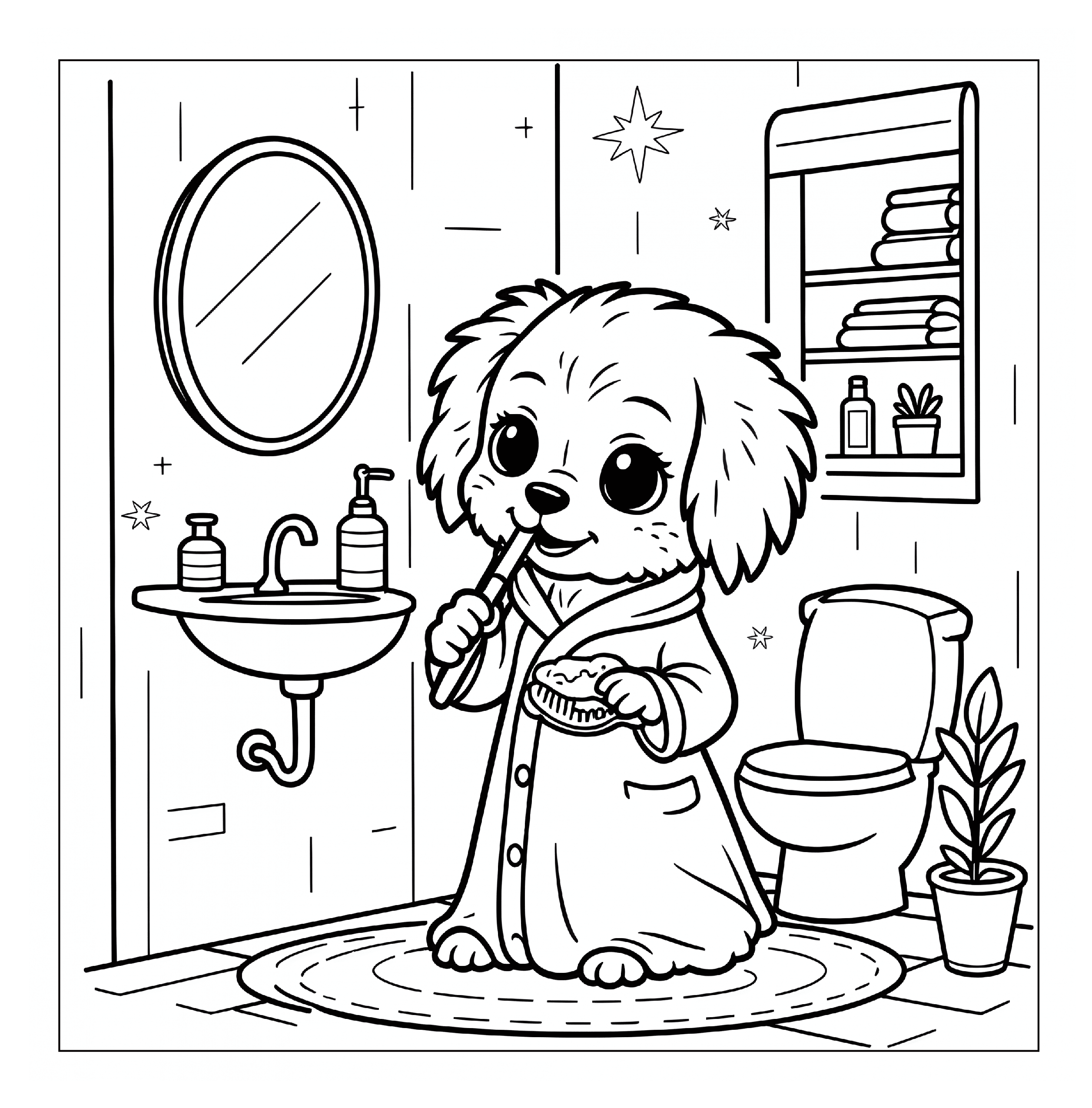 Cozy Pets at Home: In the Bathroom 