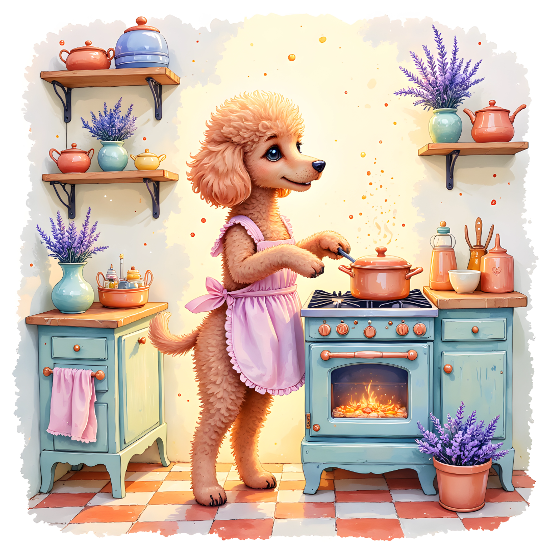Animaux Douillets à la Maison Dans la Cuisine 