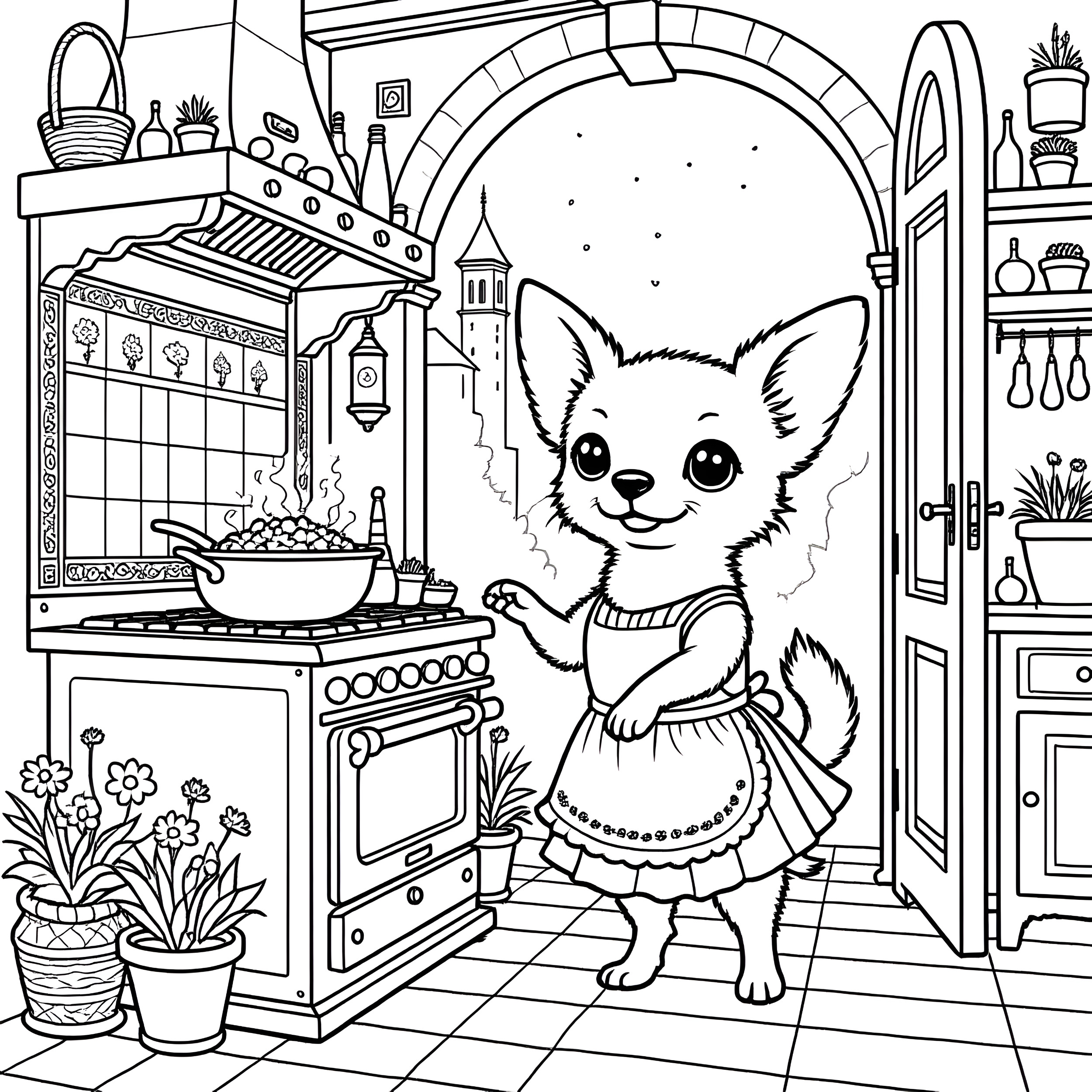 Mascotas Acogedoras en Casa En la Sala de Estar