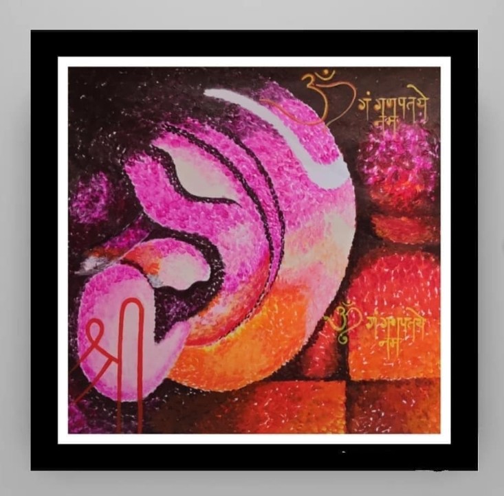 Abstract Ganesha Wall Art