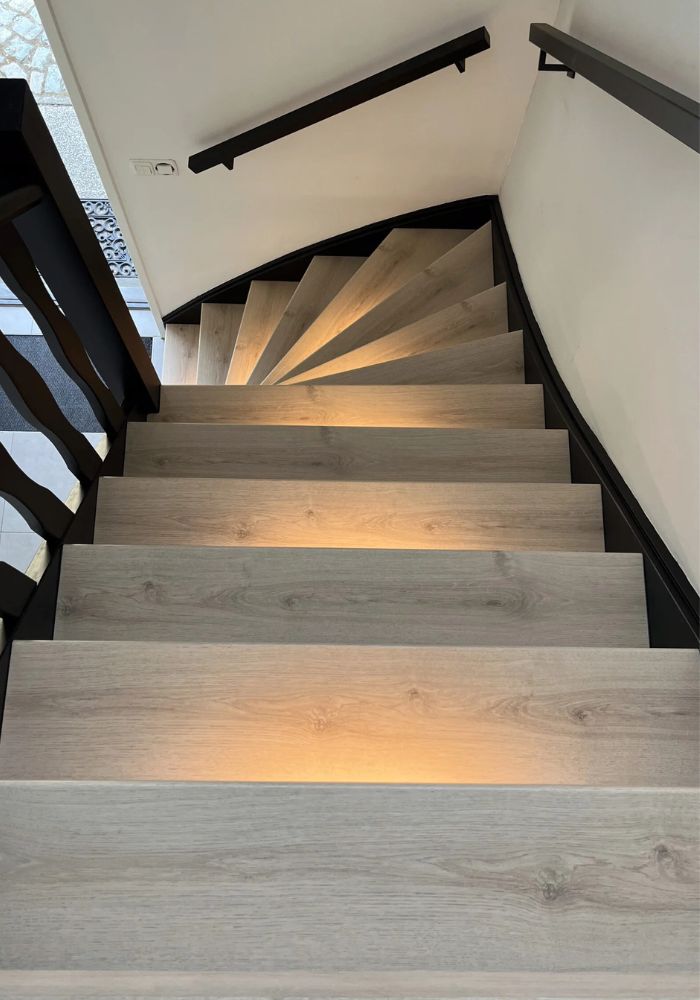 K-Stairs Gebleekt eiken dubbel overzettreden