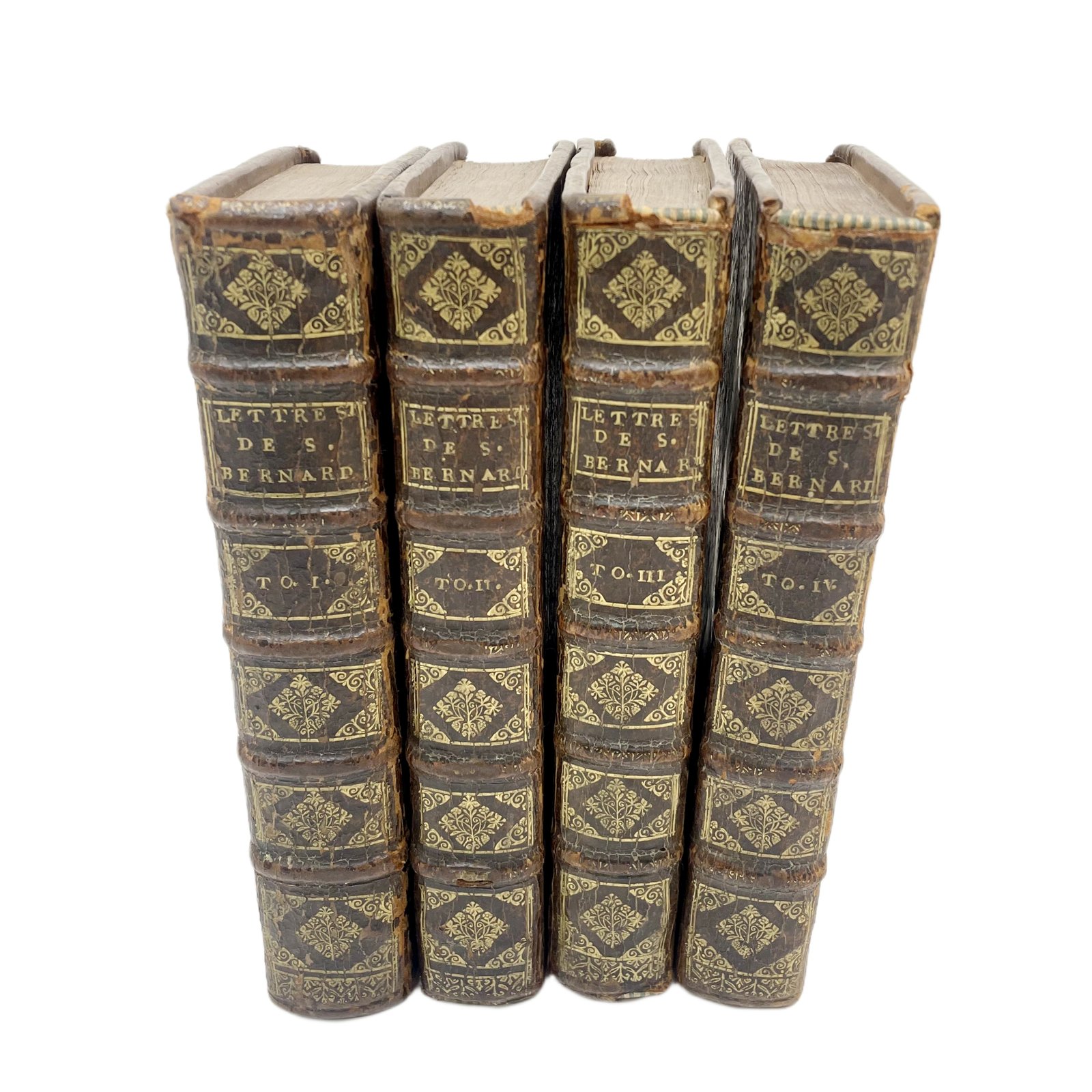 LES LETTRES DE S. BERNARD, PREMIER ABBE'DE CLAIRVAUX. NOUVELLEMENT TRADUITS EN FRANÇOIS, AUGMENTÉES Y DIVISÉES EN 4 PARTIES. PAR LE R. P. DOM ANTOINE DE S. GABRIEL, FUEILLENT.