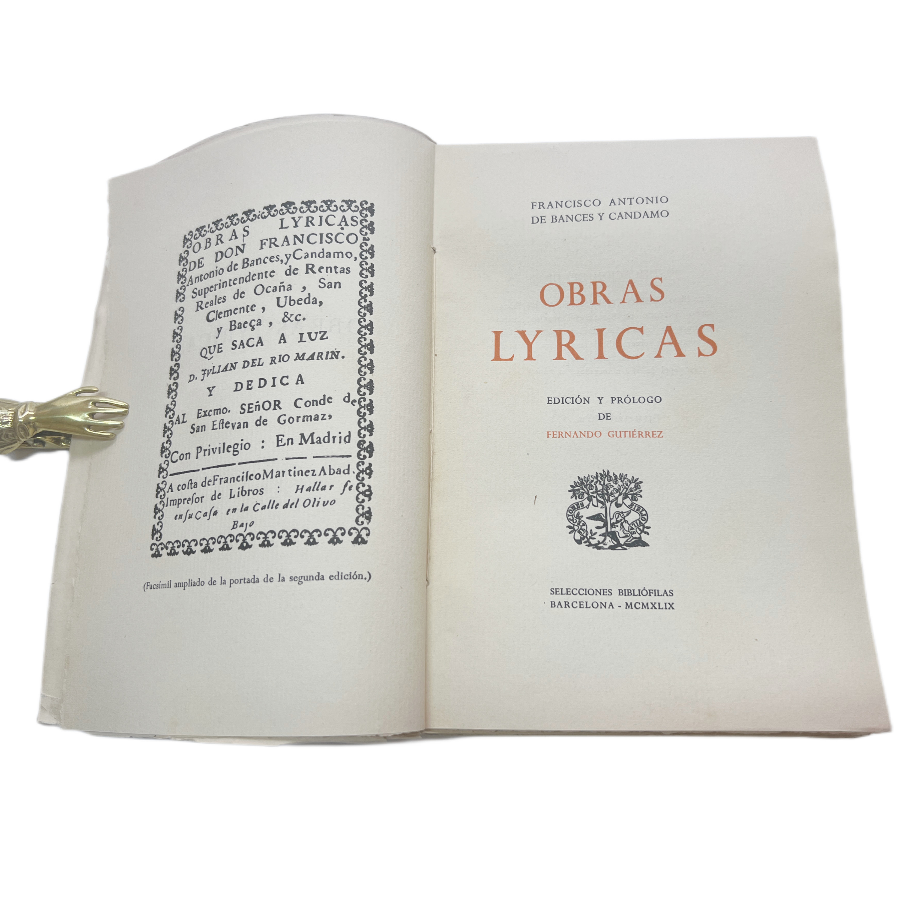 OBRAS LYRICAS. EDICIÓN Y PRÓLOGO DE FERNANDO GUTIÉRREZ.