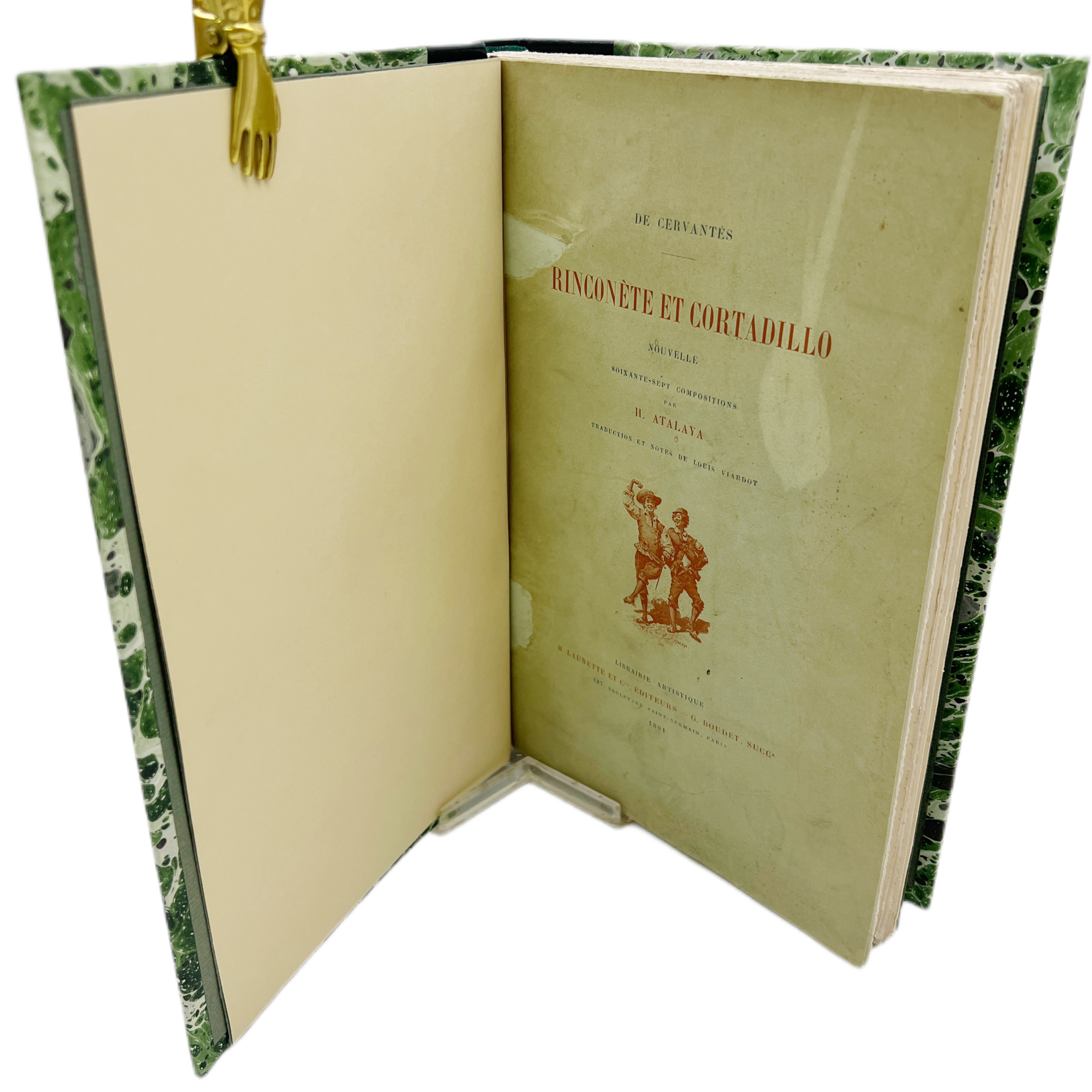 DE CERVANTES - RINCONÈTE ET CORTADILLO NOUVELLE - SOIXANTE SEPT COMPOSITIONS PAR H. ATALAYA. TRADUCTION ET NOTES DE LOUIS VIARDOT