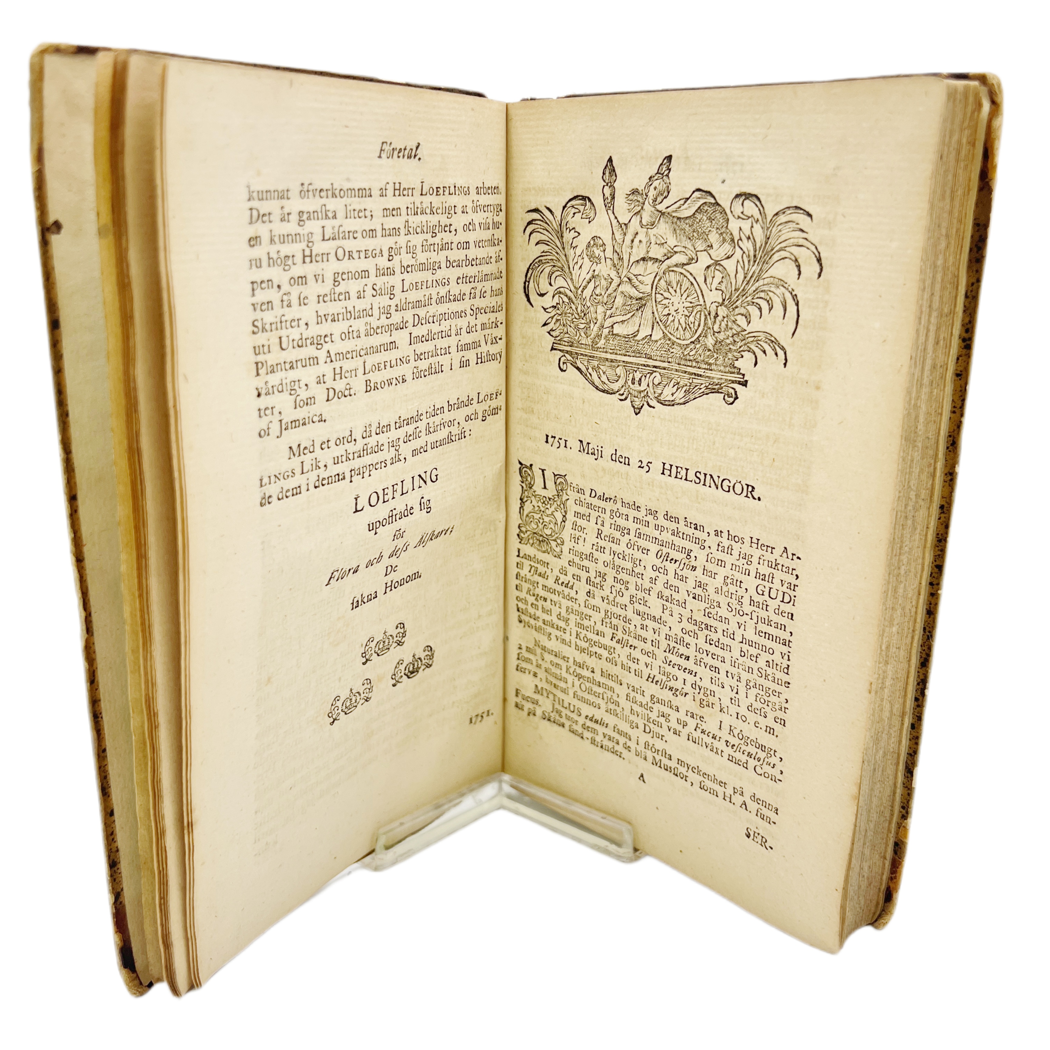 ITER HISPANICUM, ELLER RESA TIL SPANSKA LÄNDERNA UTI EUROPA OCH AMERICA FÖRRÄTTAD IFRÄN AR 1751 TI AR 1756