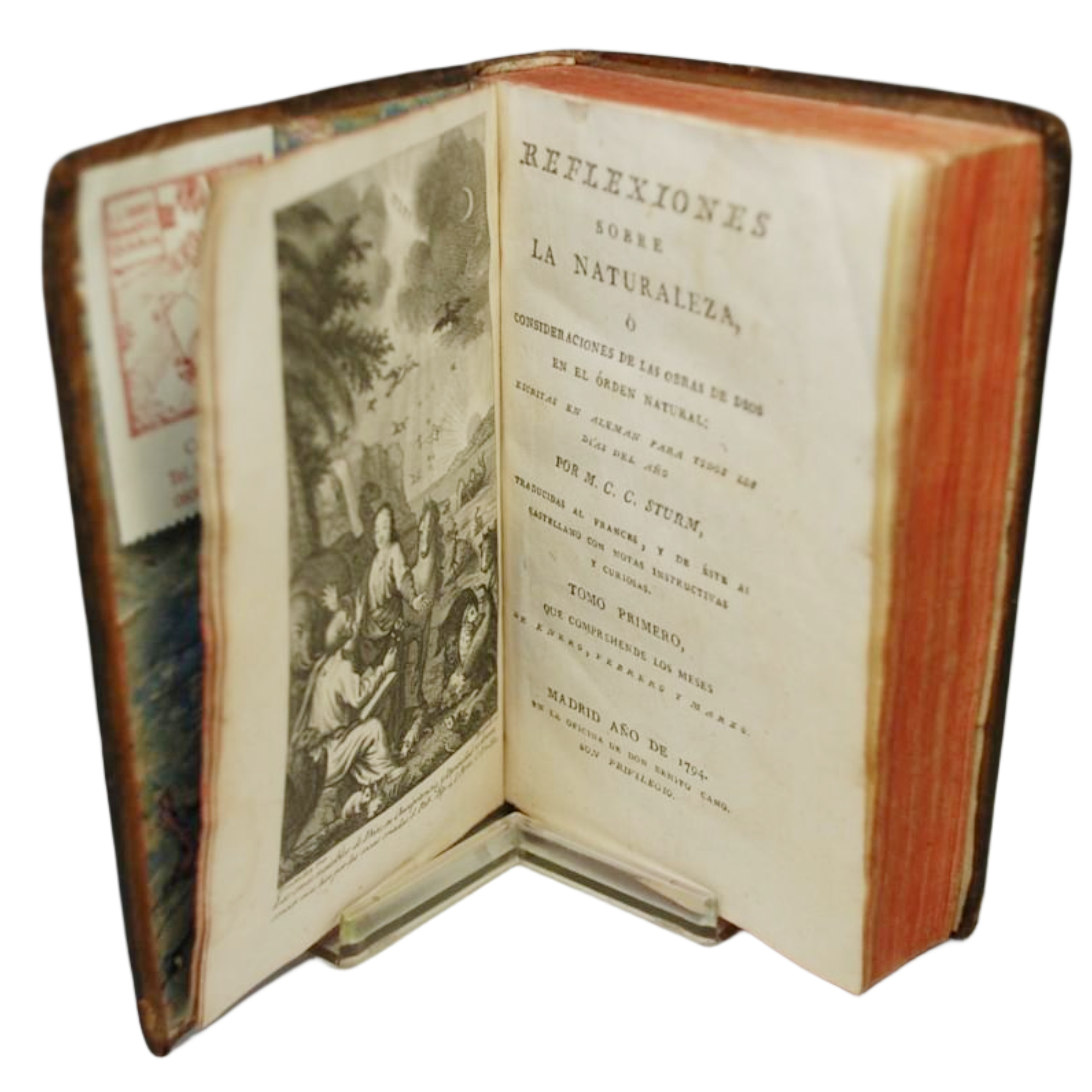 REFLEXIONES SOBRE LA NATURALEZA O CONSIDERACIONES DE LAS OBRAS DE DIOS EN EL ORDEN NATURAL ESCRITAS EN ALEMÁN PARA TODOS LOS DÍAS DEL AÑO POR M. C. C. STURM TRADUCIDAS AL FRANCÉS, Y DE ÉSTE AL CASTELLANO CON NOTAS INSTRUCTIVAS Y CURIOSAS