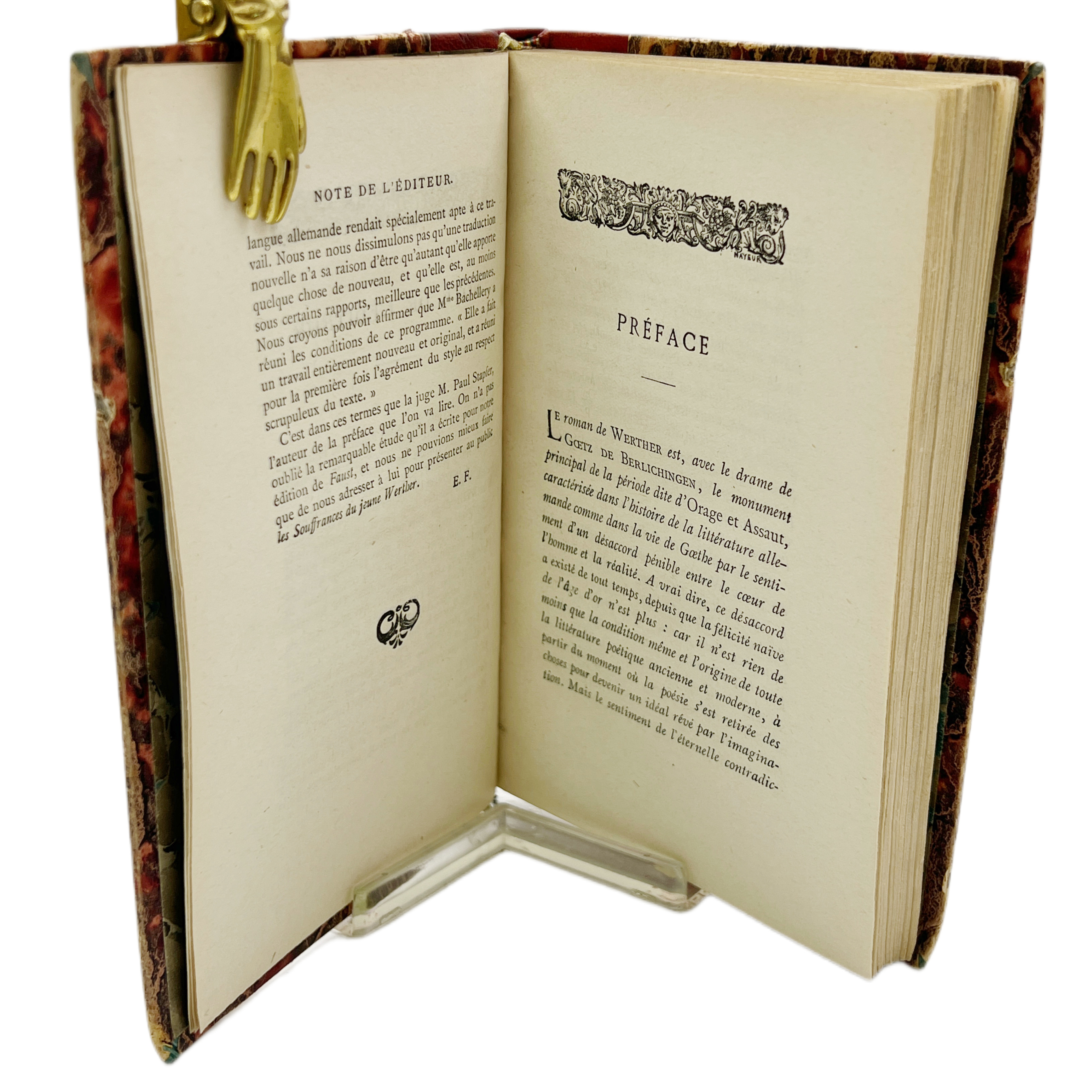 LES SOUFFRANCES DU JEUNE WERTHER TRADUCTION NOUVELLE PAR MADAME BACHELLERY AVEC UNE PREFACE PAR PAUL STAPFER