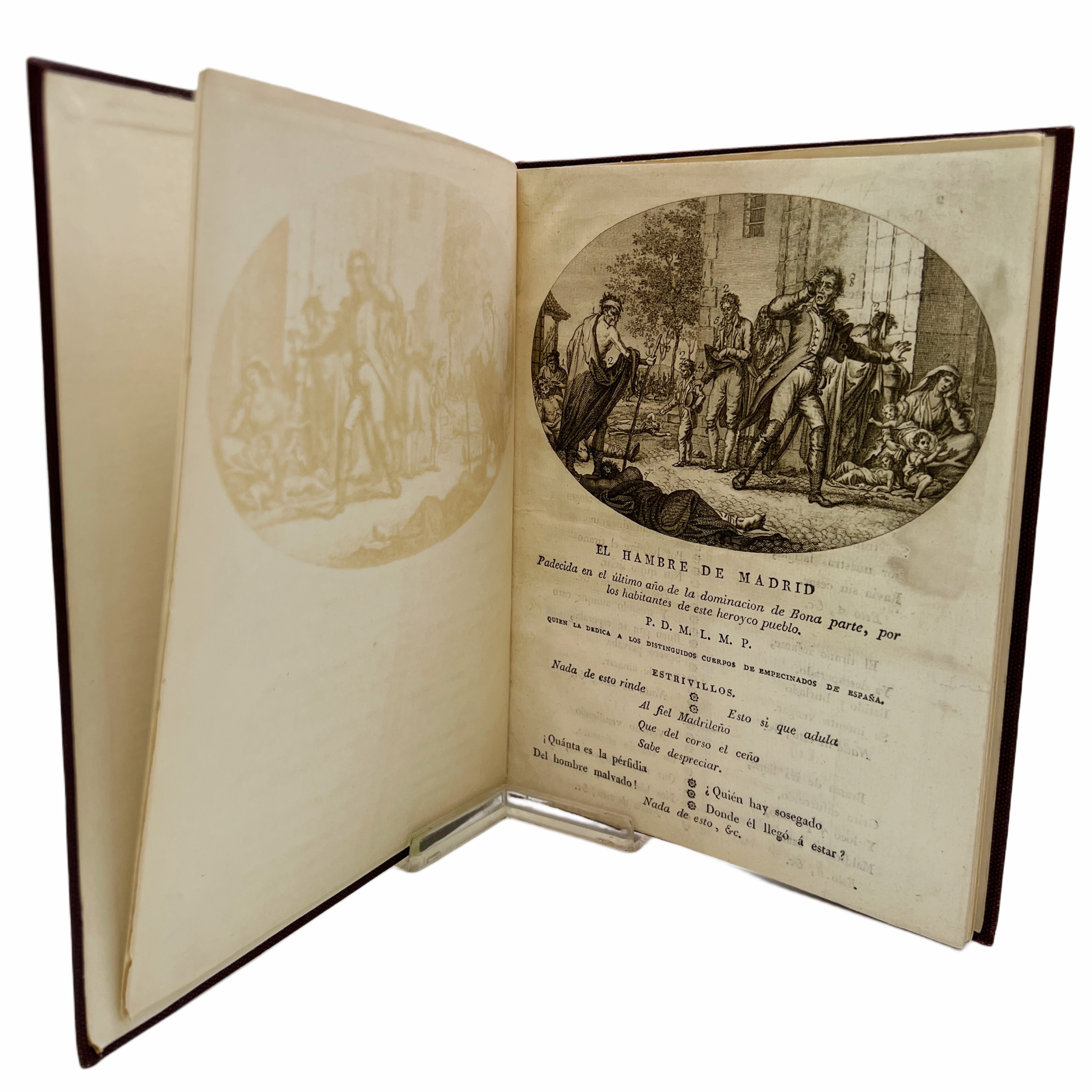 EL HAMBRE DE MADRID PADECIDA EN EL ÚLTIMO AÑO DE LA DOMINACIÓN DE BONA PARTE [SIC] POR LOS HABITANTES DE ESTE HEROYCO [SIC] PUEBLO. P.D.M.L.M.P...