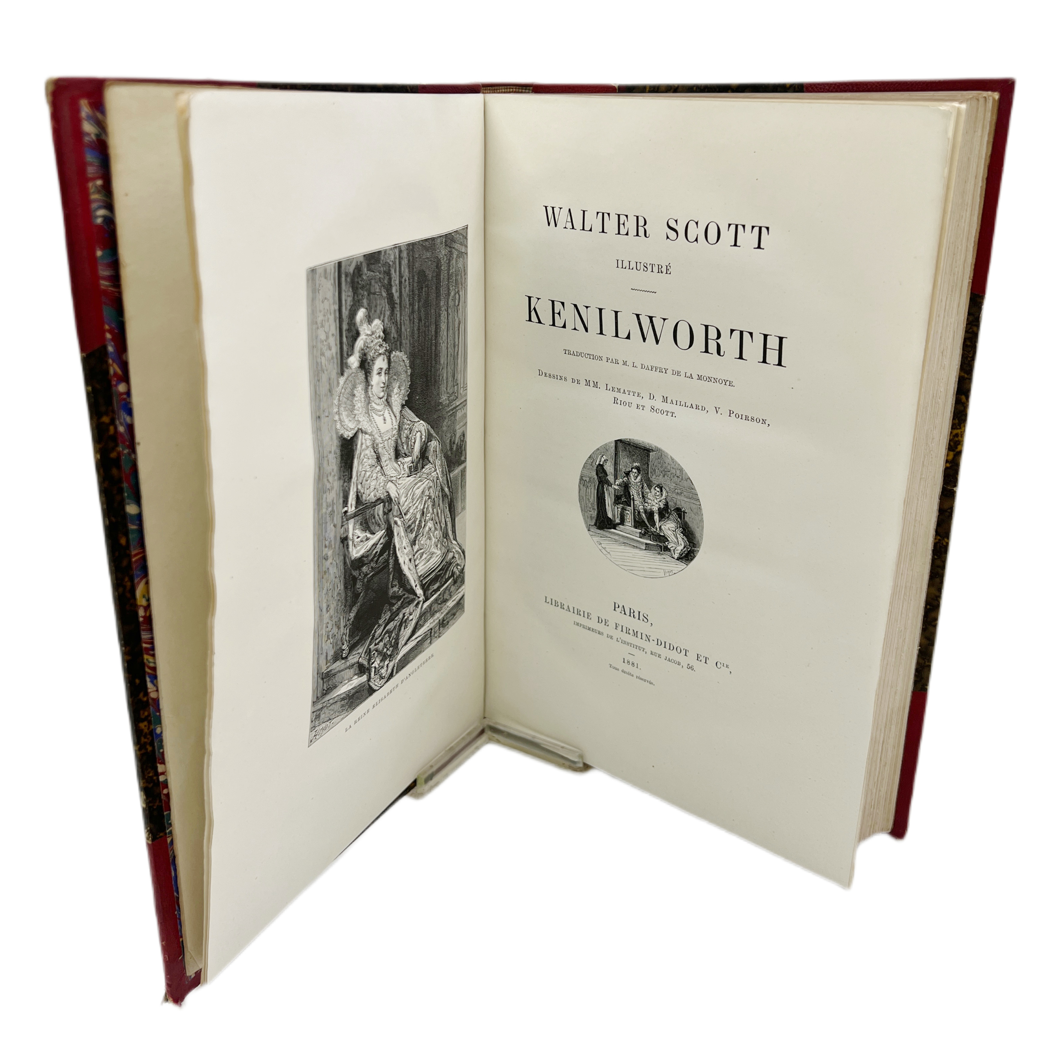 KENILWORTH (WALTER SCOTT ILLUSTRÉ) TRADUCTION PAR M. L. DAFFRY DE LA MONNOYE DESSINS DE MM. LEMATTE, D. MAILLARD, V. POIRSON, RIOU ET SCOTT.