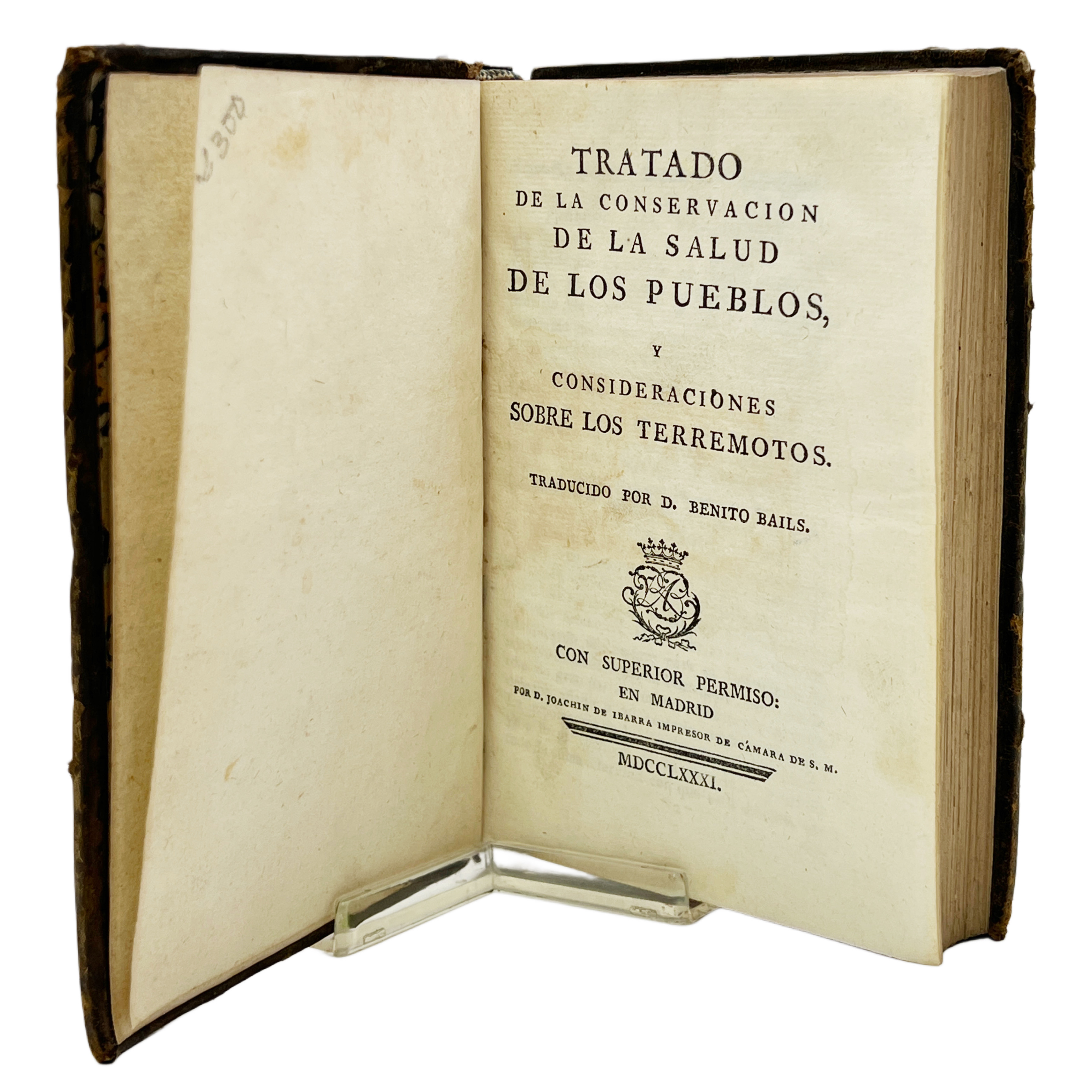 TRATADO DE LA CONSERVACIÓN DE LA SALUD DE LOS PUEBLOS Y CONSIDERACIONES SOBRE SOBRE LOS TERREMOTOS