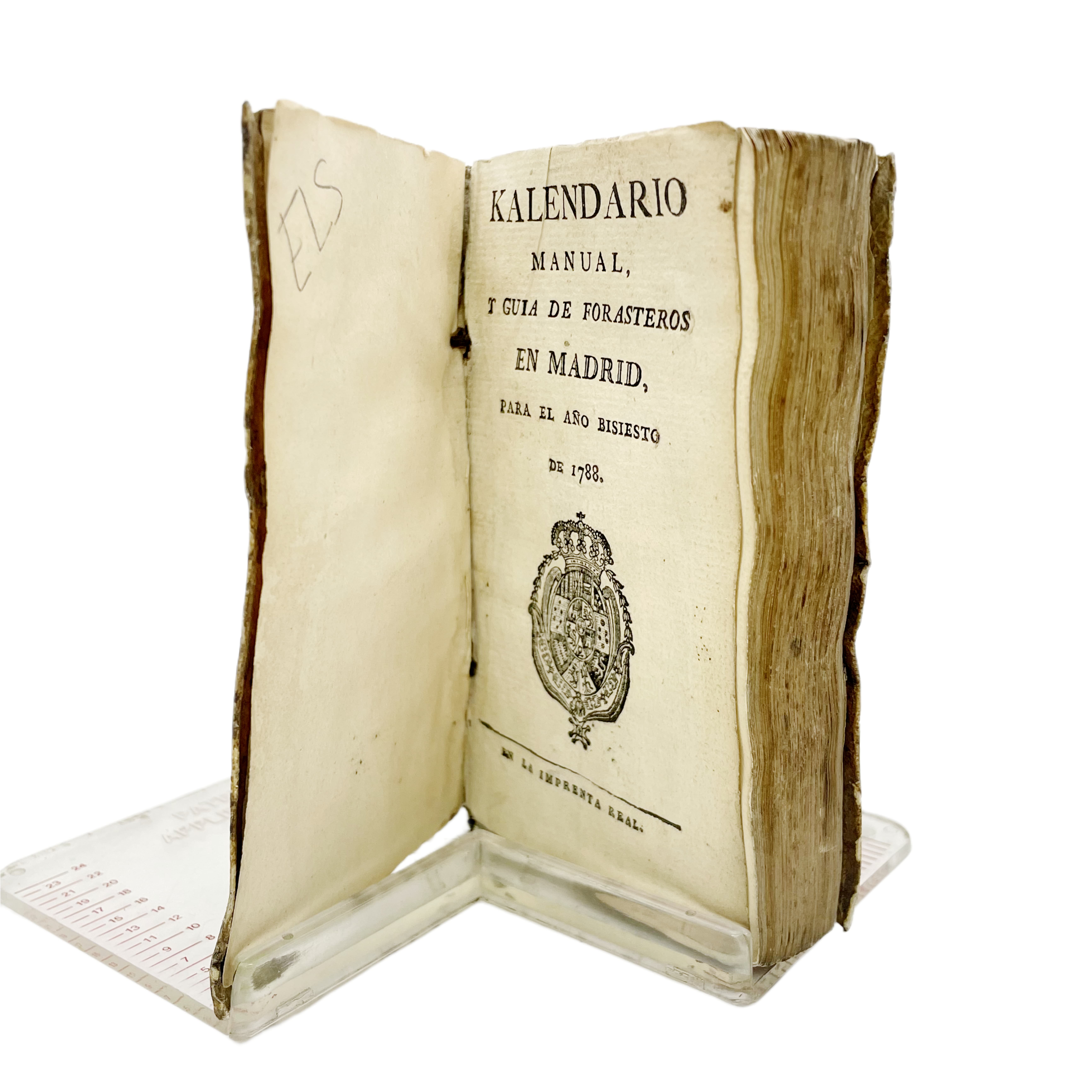 KALENDARIO MANUAL GUÍA DE FORASTEROS DE MADRID, PARA EL AÑO 1788.
