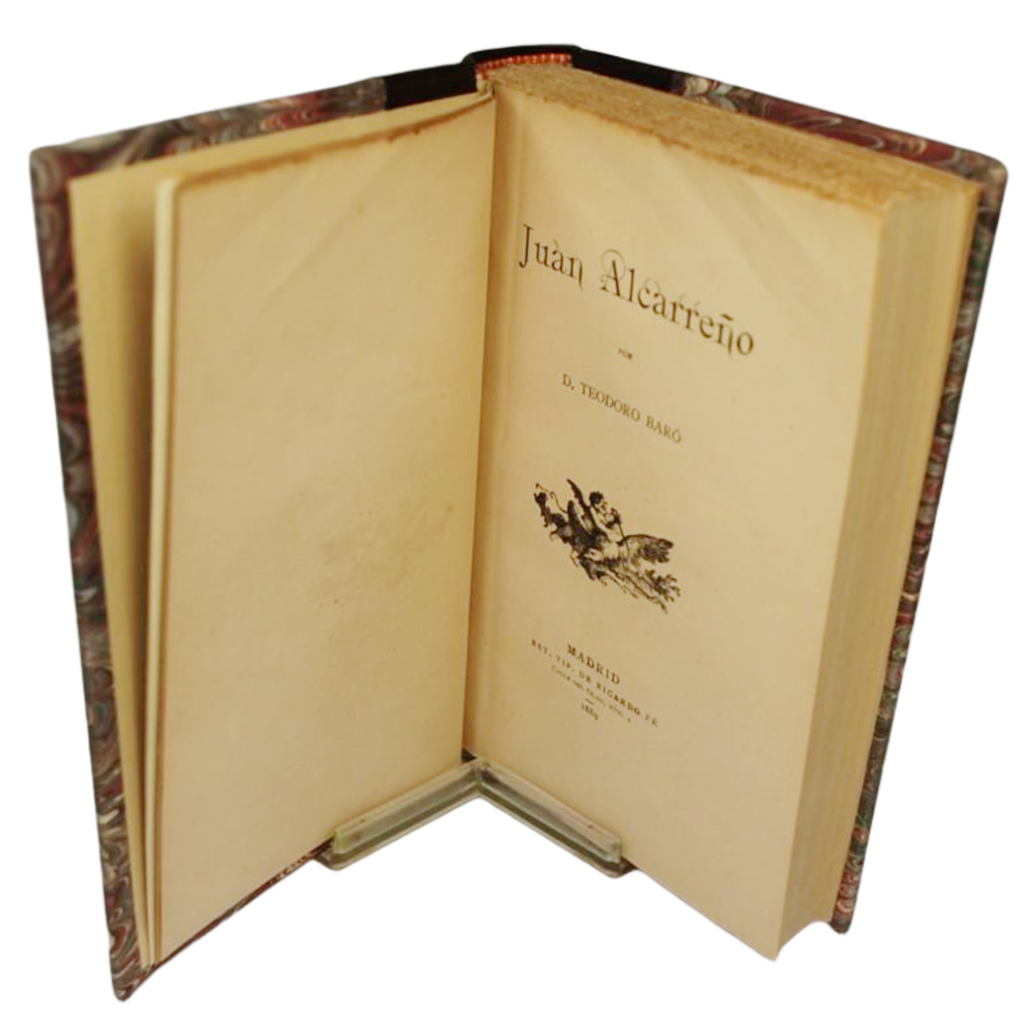 JUAN ALCARREÑO POR D. TEODORO BARÓ. ILUSTRACIONES DE J. ALARCÓN Y OTROS ARTISTAS.