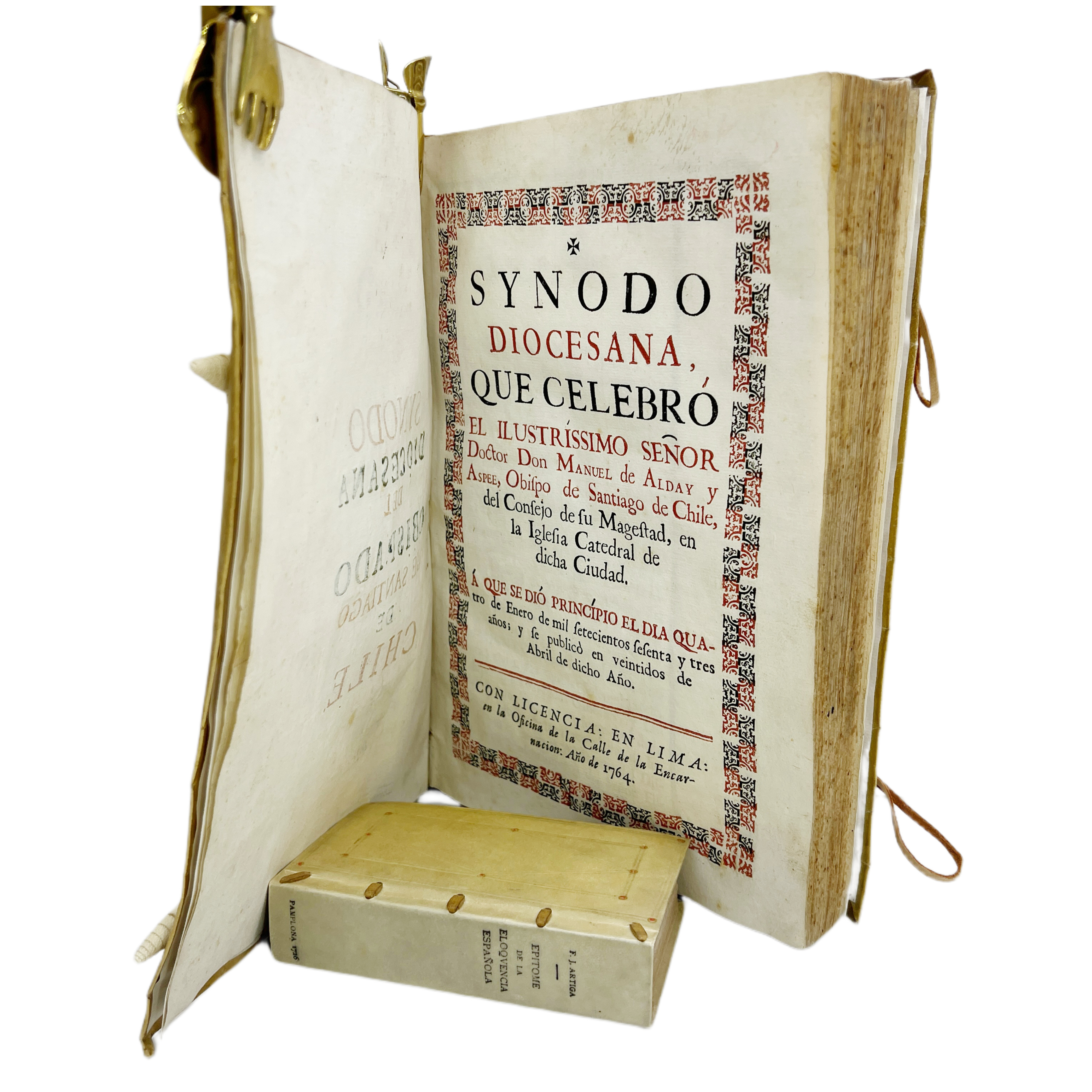 SYNODO DIOCESANA, QUE CELEBRÓ,,,. JUNTO CON SYNODO DIOCESANA, CON LA CARTA PASTORAL CONVOCATORIA PARA ELLA: Y OTRA, EN ORDEN A LA PAGA DE LOS DIEZMOS. CELEBROLA EL... MAESTRO... OBISPO DE SANTIAGO DE CHILE... A QUE SE DIO PRINCIPIO DOMINGO DIEZ Y OCH