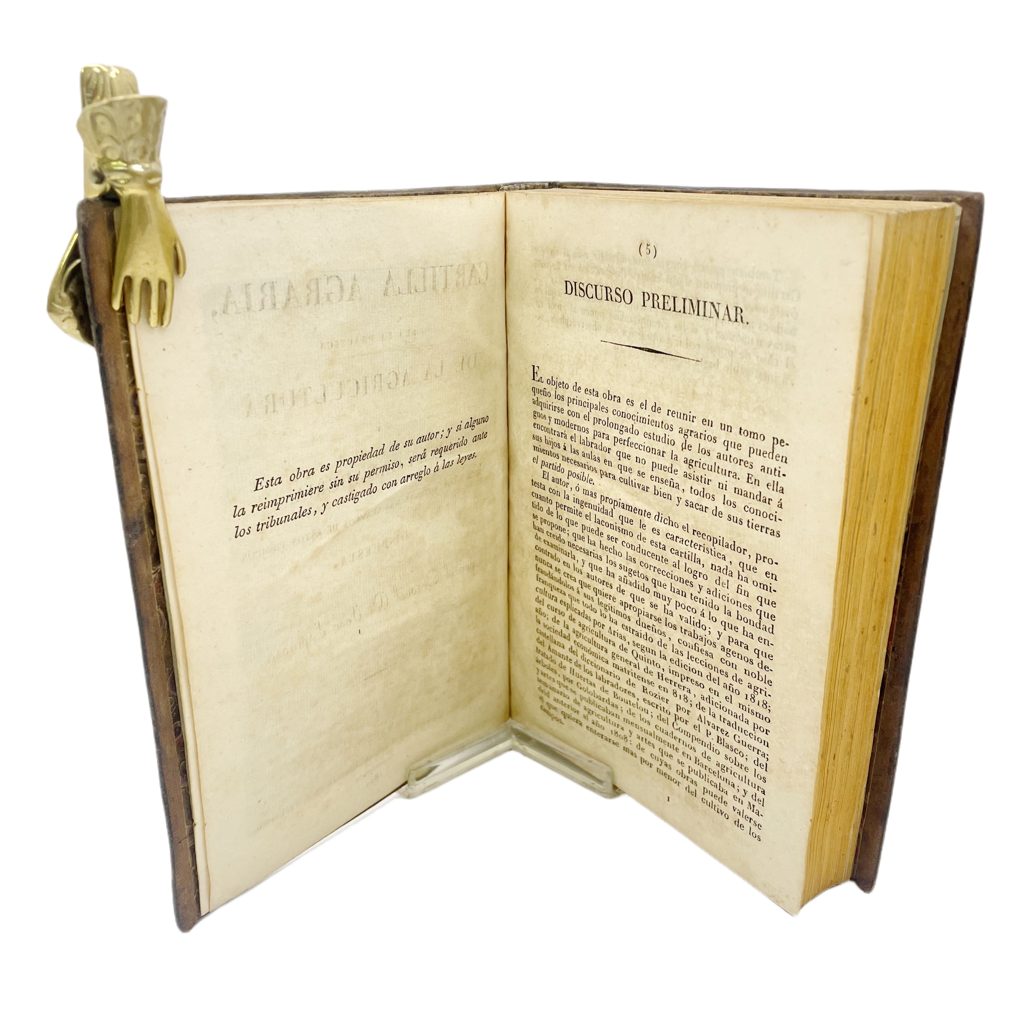 CARTILLA AGRARIA O SEA LA PRACTICA DE LA AGRICULTURA Y DE LA GANADERIA SEGUN LOS AUTORES MAS CLASICOS DE ESTOS TIEMPOS. DISPUESTA POR EL CORONEL D. JOSÉ ESPINOSA.