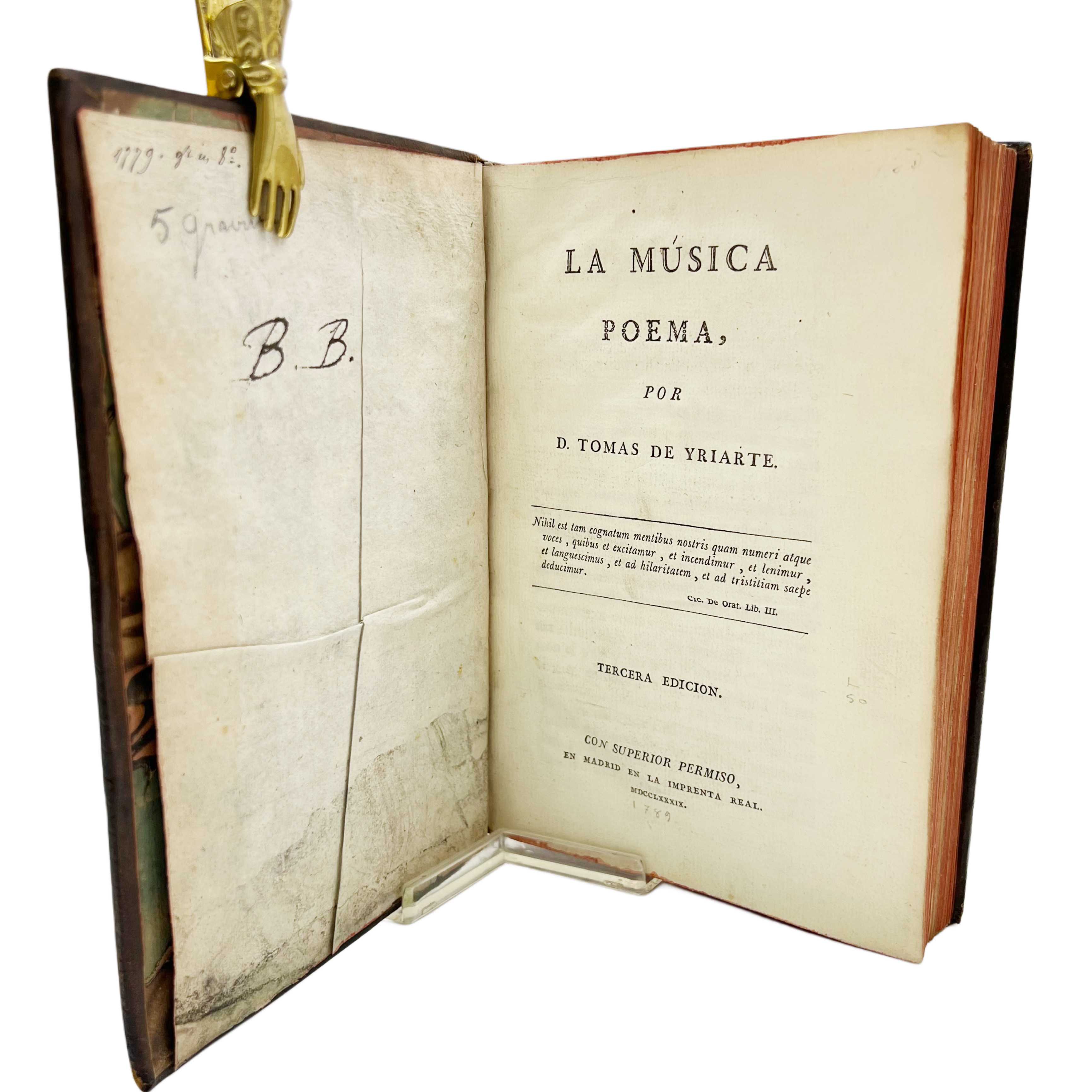 LA MÚSICA POEMA, POR D. TOMAS DE YRIARTE. TERCERA EDICIÓN