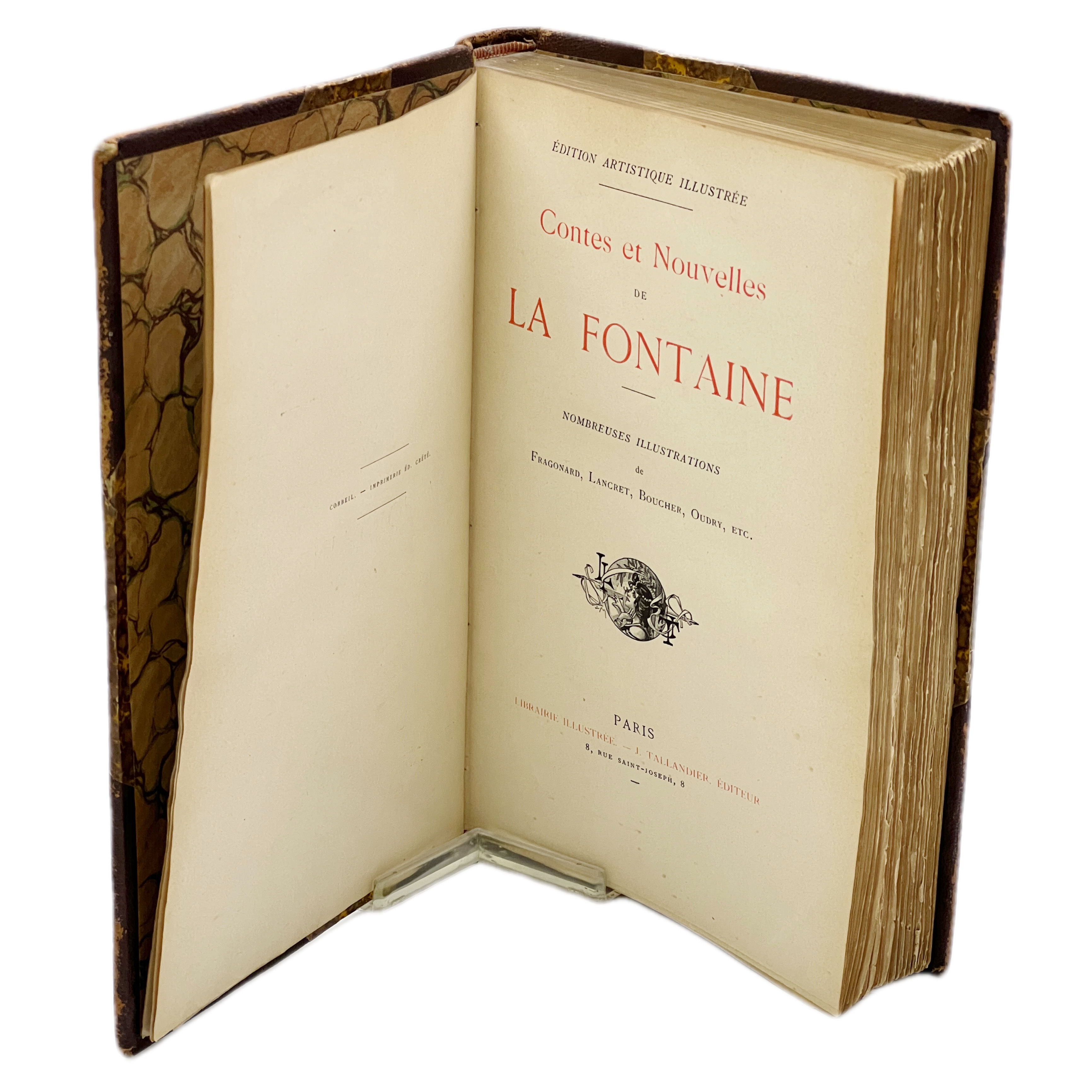 CONTES ET NOUVELLES DE LA FONTAINE - NOMBREUSES ILLUSTRATIONS DE FRAGONARD, LANCRET, BOUCHER, OUDRY, ETC.