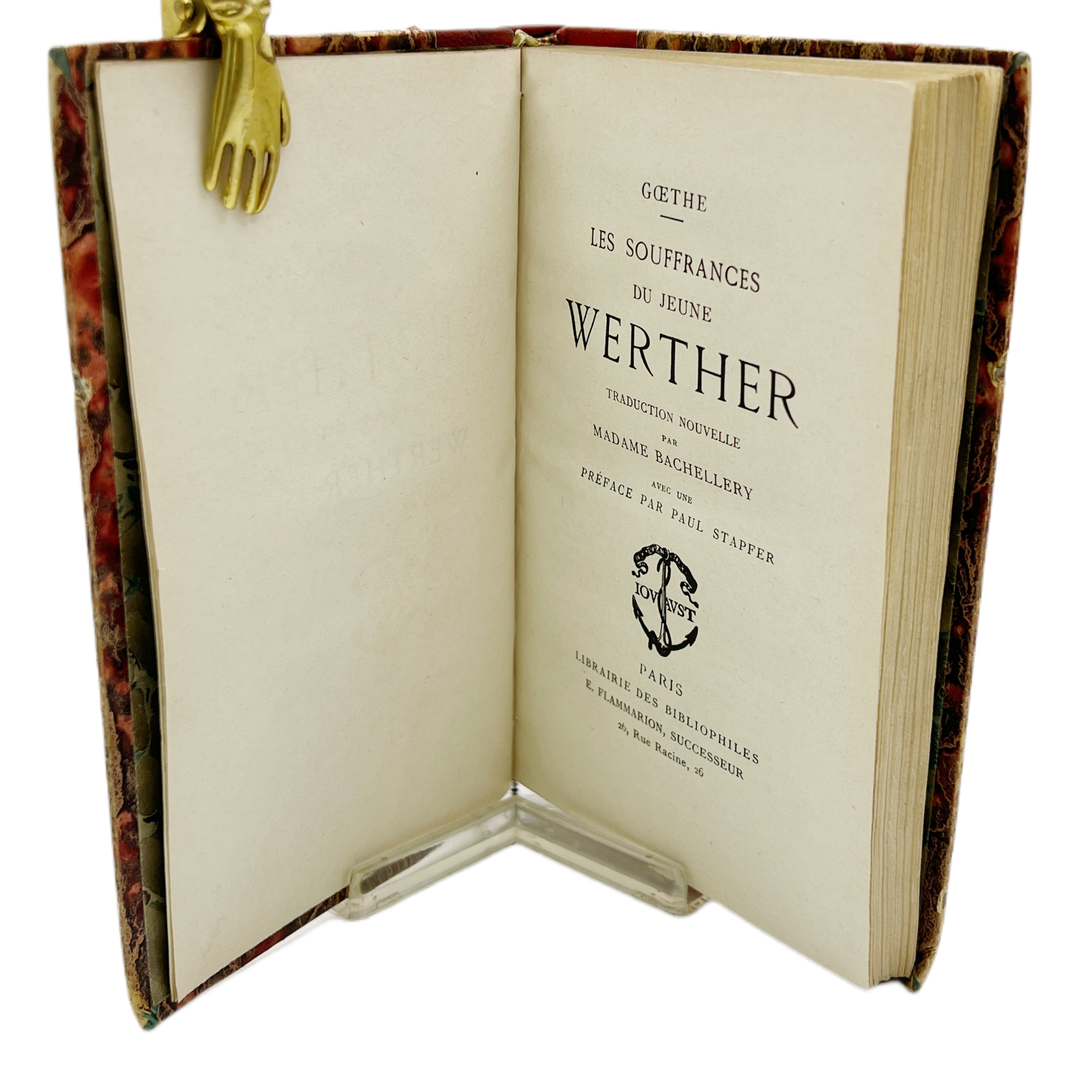 LES SOUFFRANCES DU JEUNE WERTHER TRADUCTION NOUVELLE PAR MADAME BACHELLERY AVEC UNE PREFACE PAR PAUL STAPFER