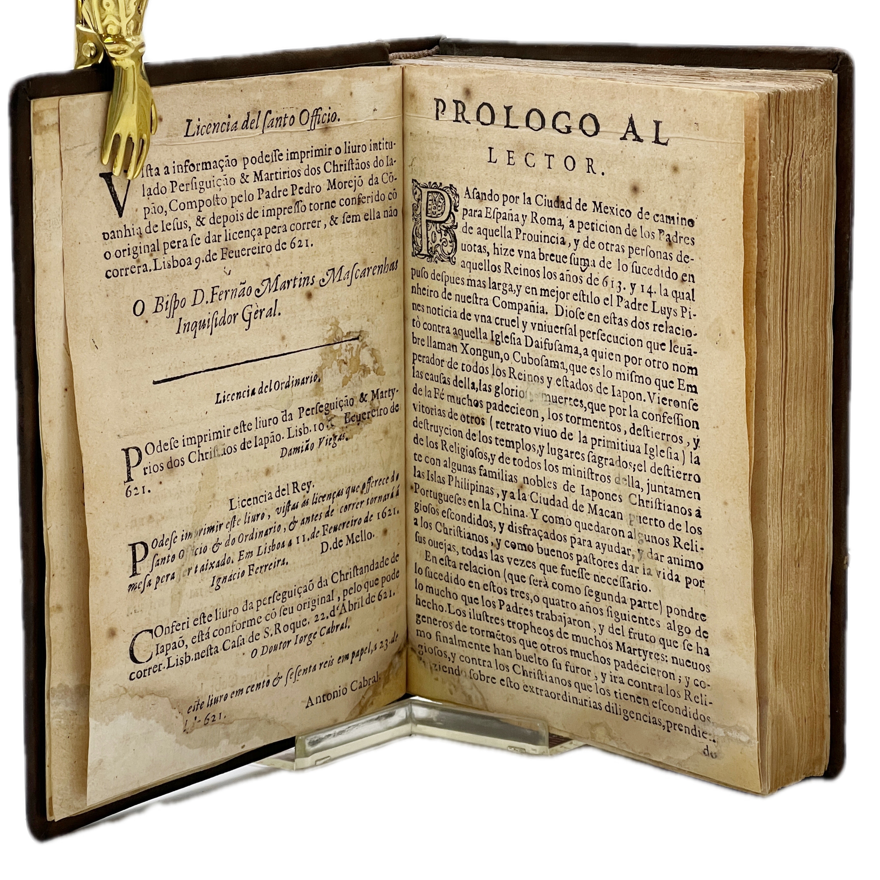 HISTORIA Y RELACIÓN DE LO SUCEDIDO EN LOS REINOS DE JAPÓN Y CHINA, EN LA QUAL SE CONTINUA LA GRAN PERSECUCIÓN QUE HA HABIDO EN AQUELLA IGLESIA, DESDE EL AÑO DE 615 HASTA EL DE 19. POR EL PADRE PEDRO MOREJON DE LA COMPAÑÍA DE JESÚS.